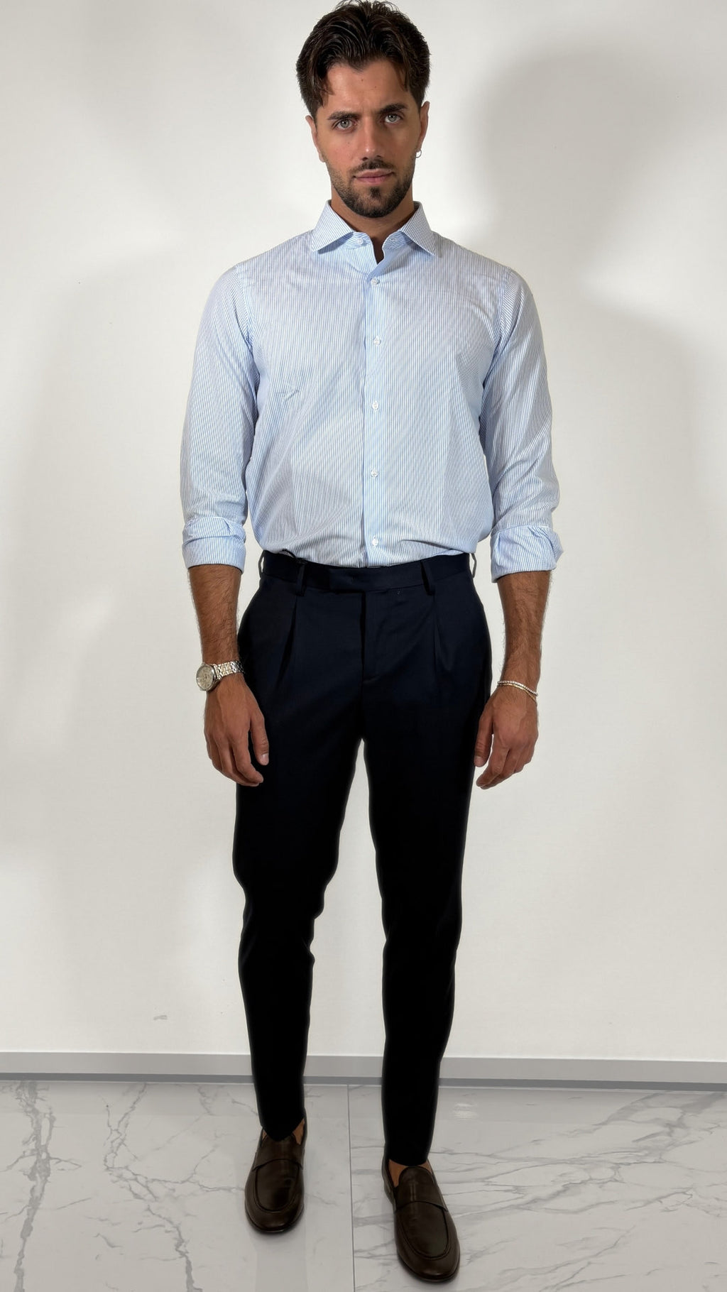 CAMICIA A RIGHE IN COTONE - VIPA