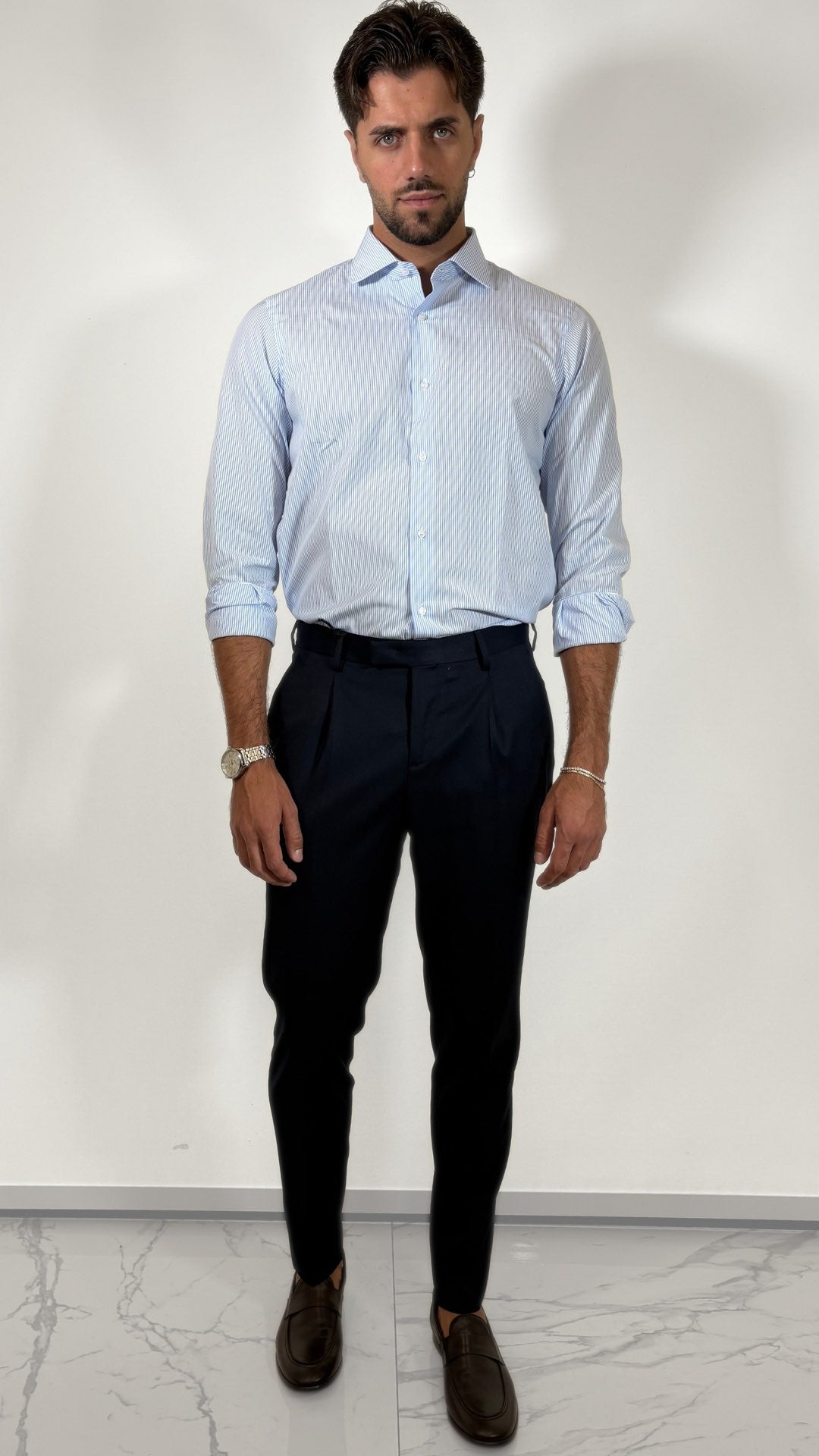 CAMICIA A RIGHE IN COTONE - VIPA
