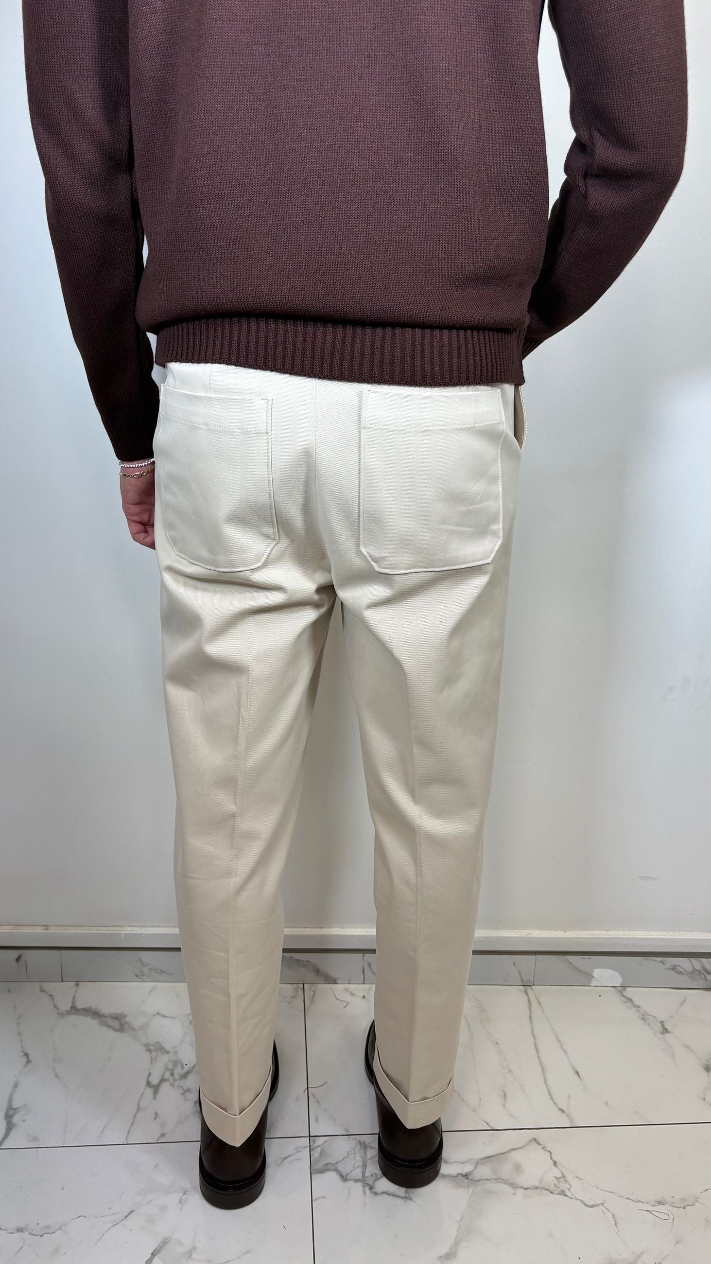 PANTALONE IN COTONE TWILL CON TASCHE PATCH - ALESSANDRO GILLES
