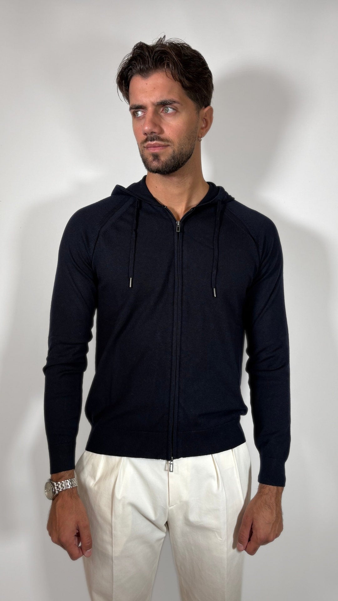 FELPA CON CAPPUCCIO IN MAGLIA - OUT/FIT