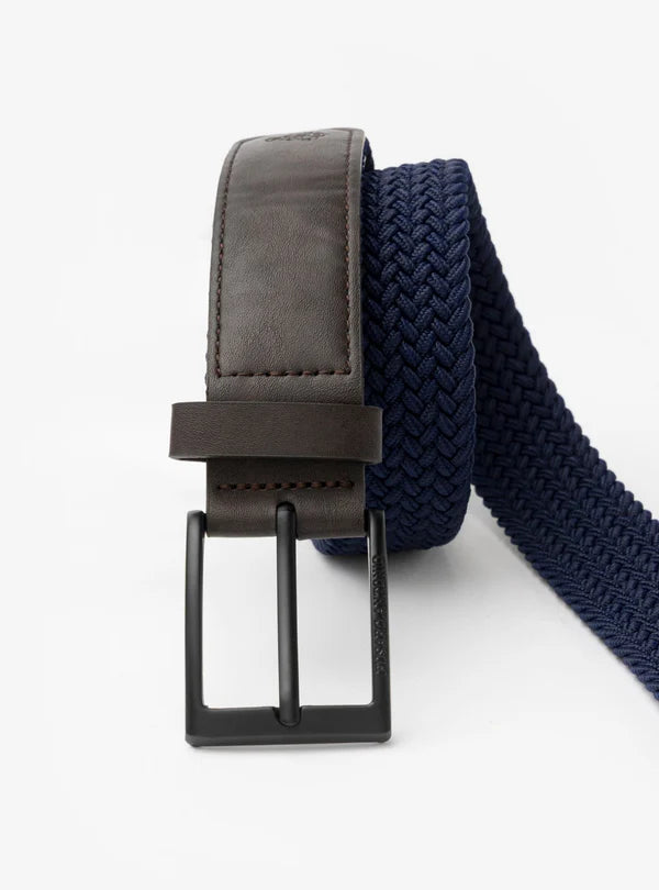 CINTURA INTRECCIATA ELASTICA CON DETTAGLIO IN PELLE - ANTONIO FUSARO