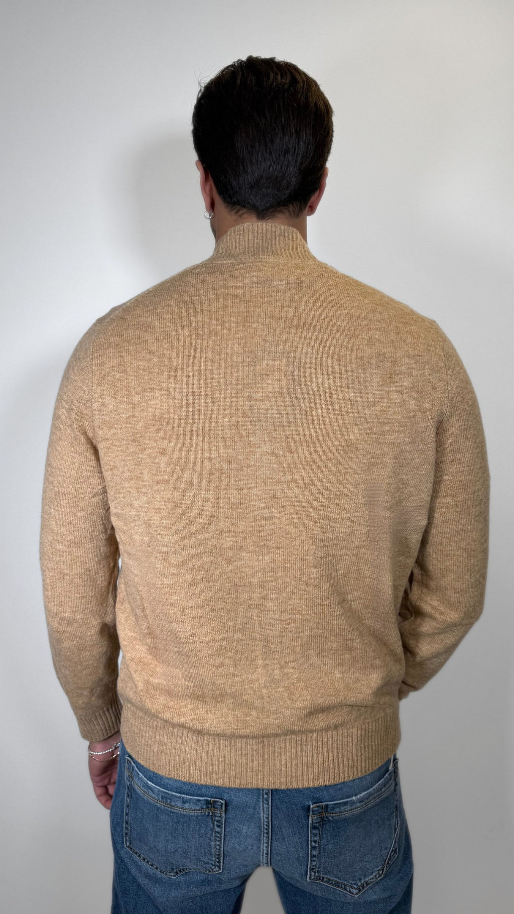 CARDIGAN UOMO COLLO ALTO IN MISTO LANA - ANTONIO FUSARO