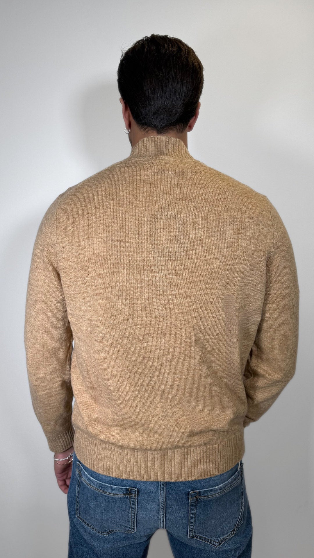 CARDIGAN UOMO COLLO ALTO IN MISTO LANA - ANTONIO FUSARO