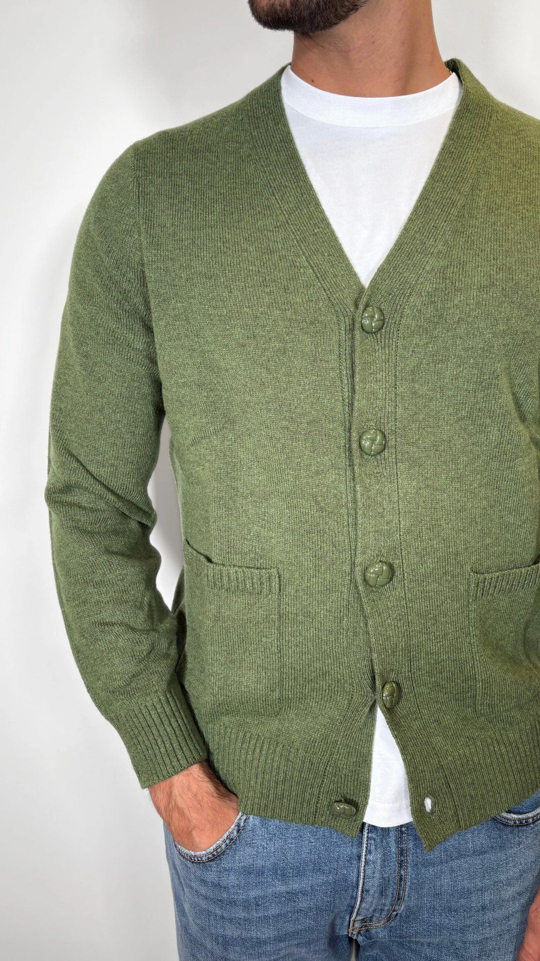 CARDIGAN UOMO IN MISTO LANA CON BOTTONI - ANTONIO FUSARO