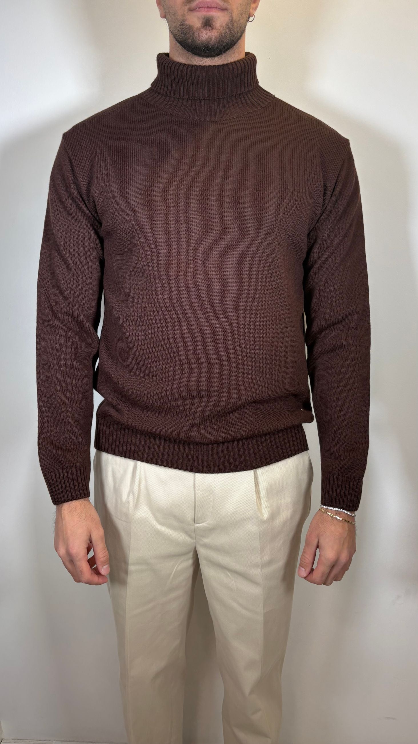 DOLCEVITA IN LANA MARRONE- ALESSANDRO GILLES