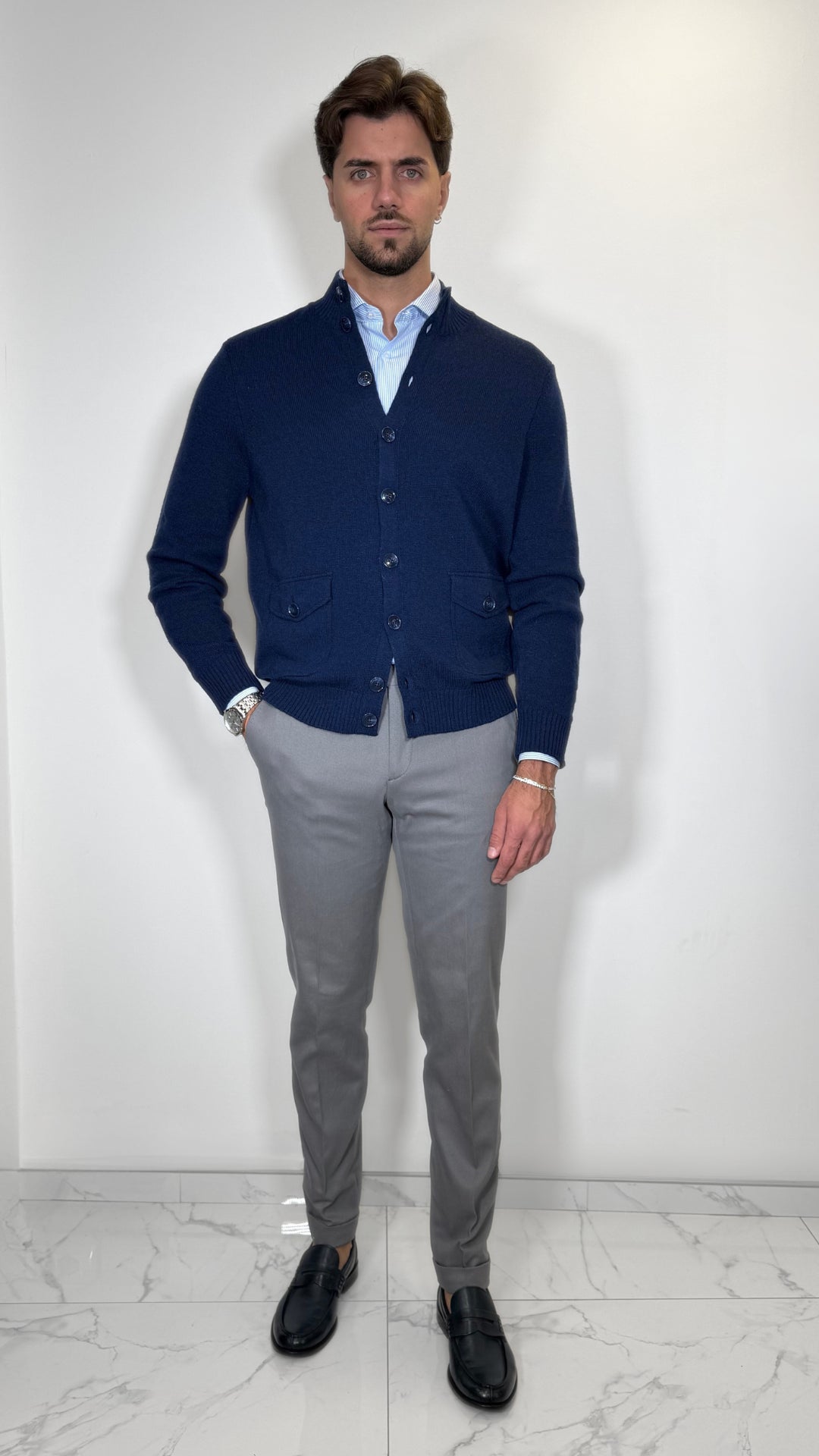 PANTALONE IN TWILL DI COTONE - ANTONIO FUSARO