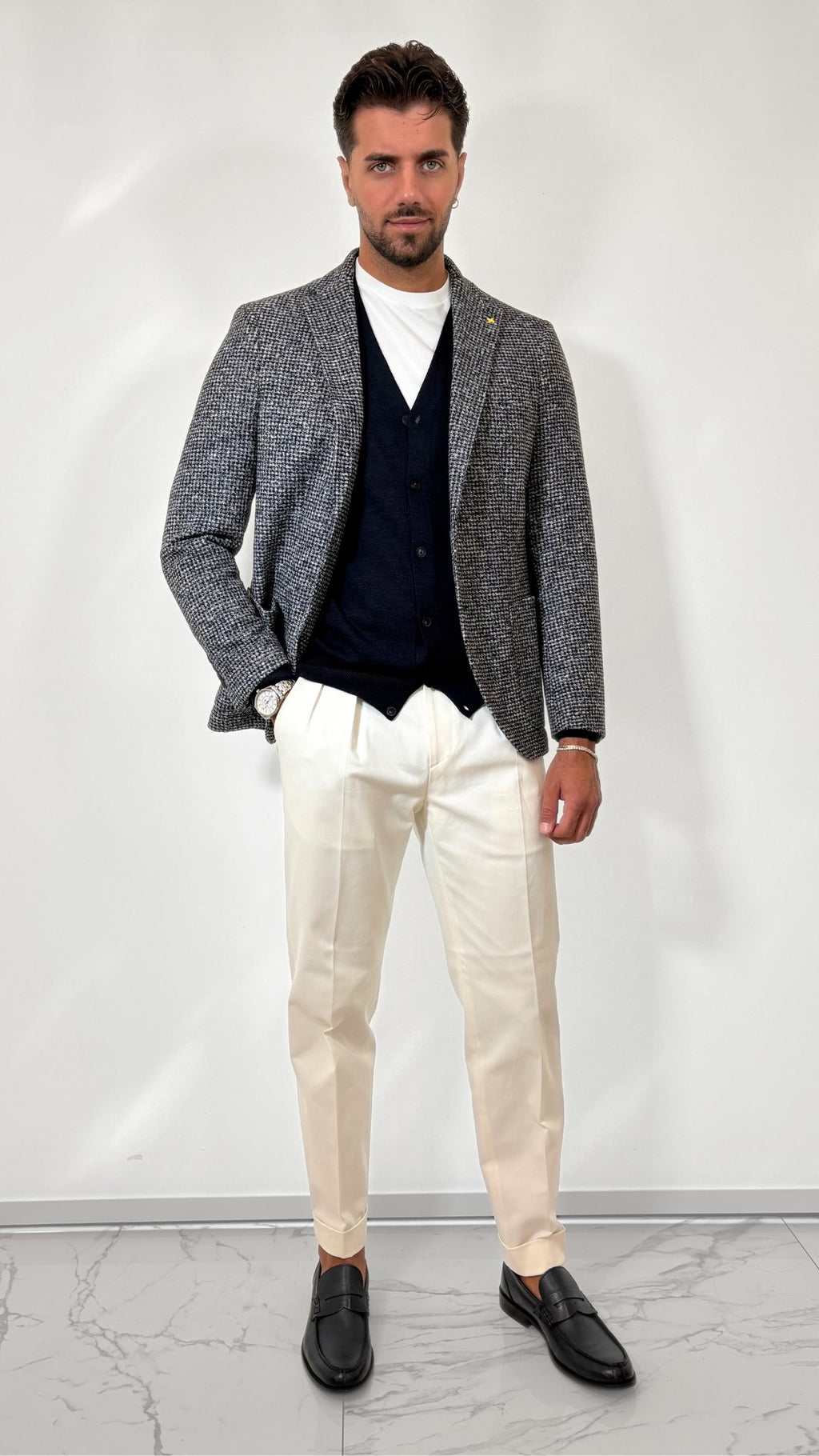 GIACCA IN MISTO LANA MONOPETTO / ALESSANDRO GILLES