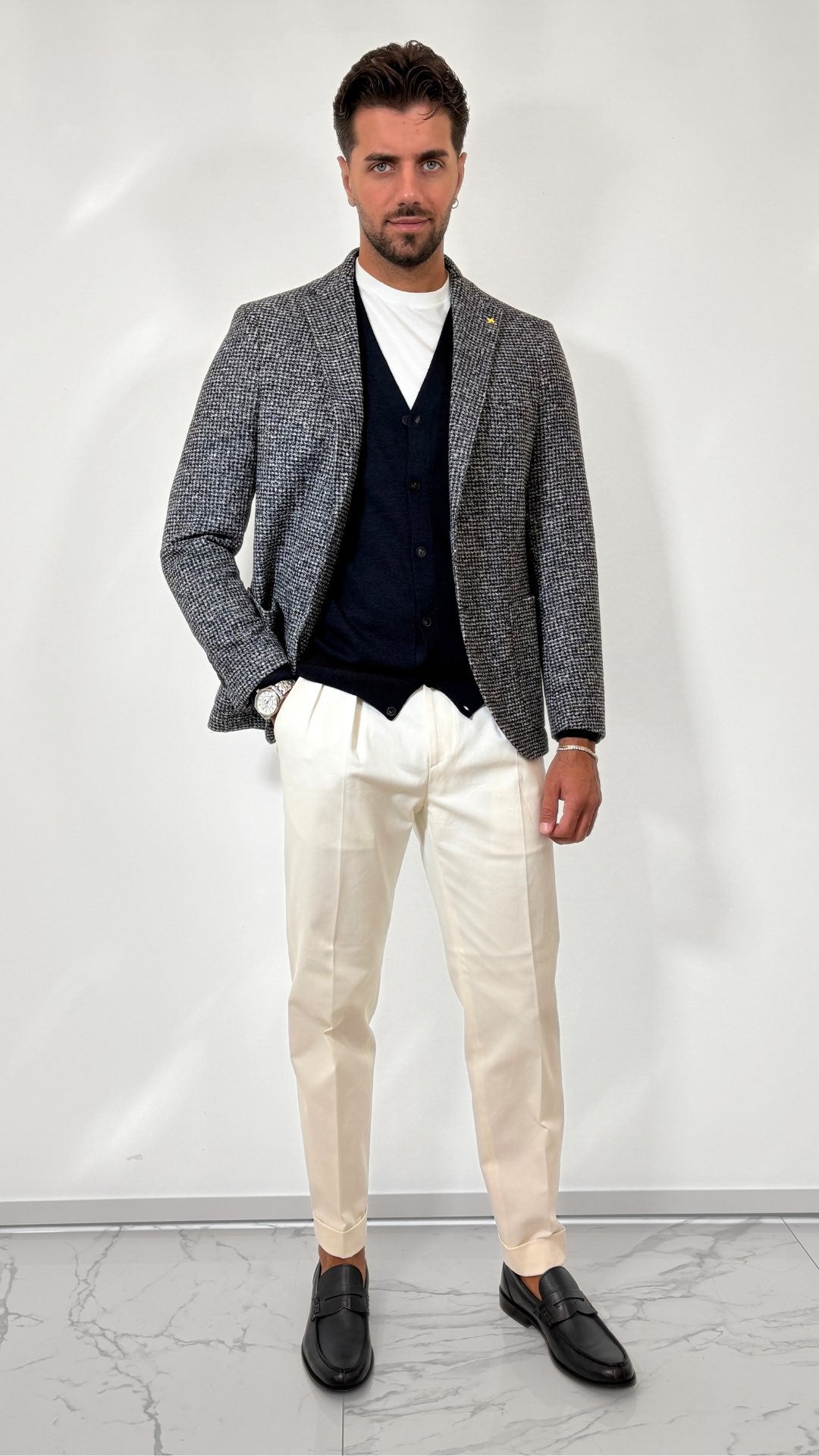 GIACCA IN MISTO LANA MONOPETTO / ALESSANDRO GILLES