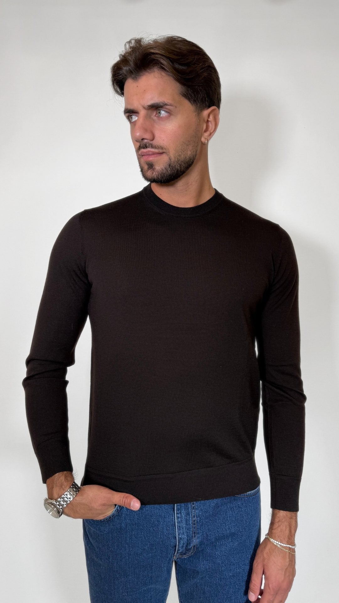 MAGLIA GIROCOLLO IN LANA MERINOS  - OFFICINA FILATI