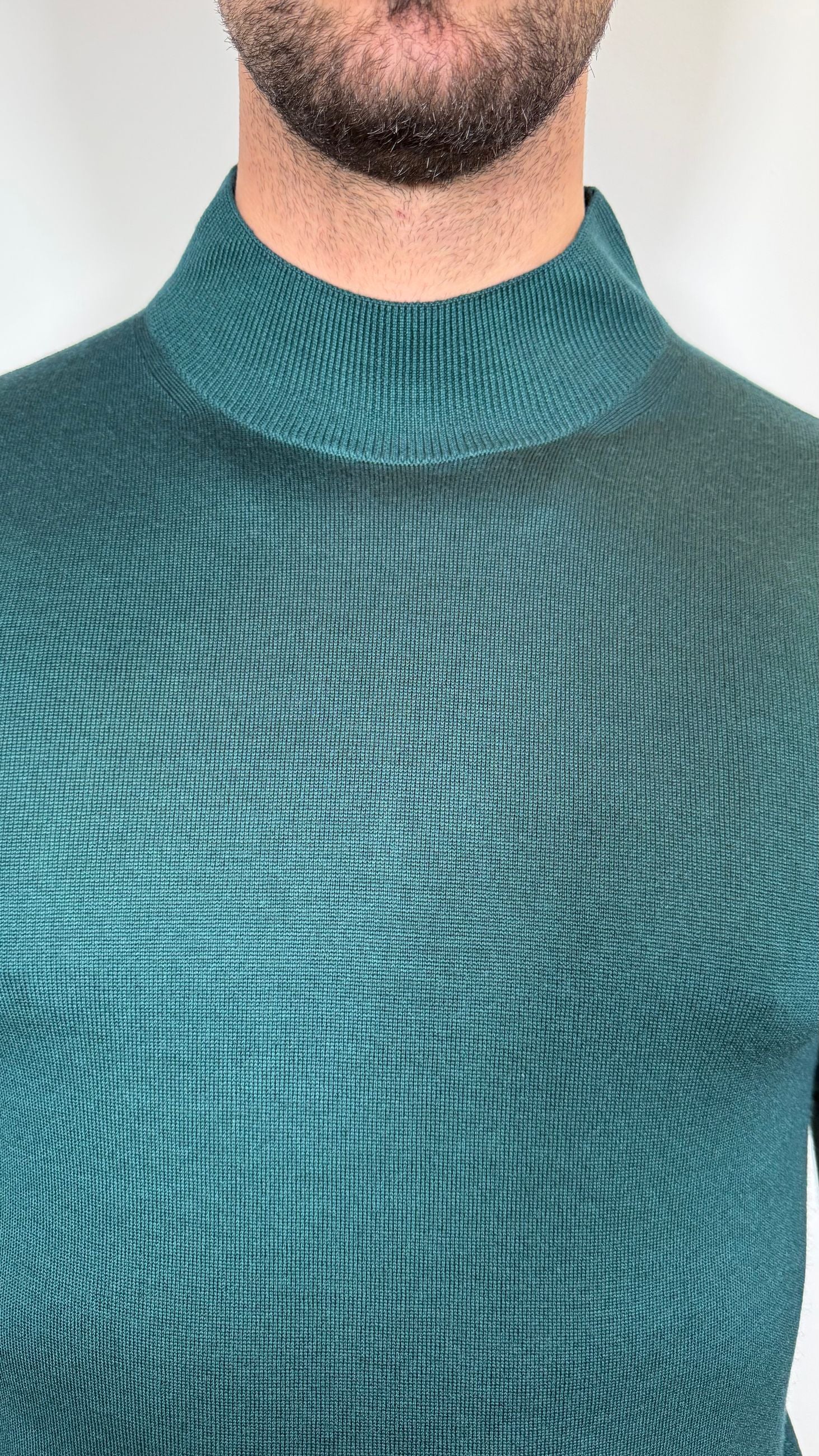 LUPETTO IN PURA LANA - VERDE BOTTIGLIA