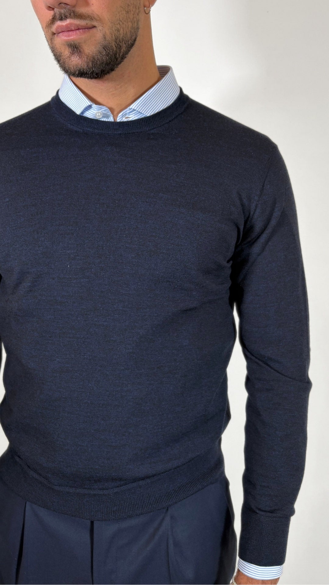 MAGLIA GIROCOLLO IN LANA MERINOS- OFFICINA FILATI