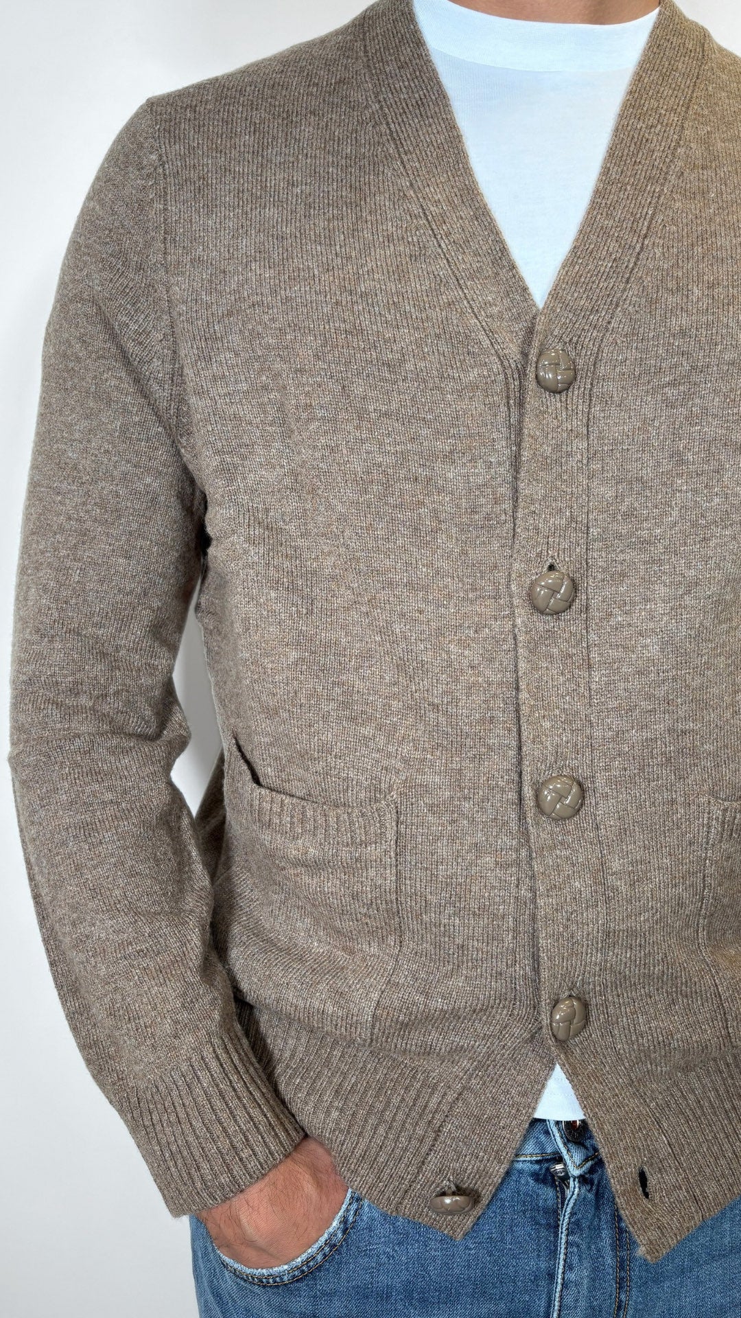 CARDIGAN UOMO IN MISTO LANA CON BOTTONI - ANTONIO FUSARO