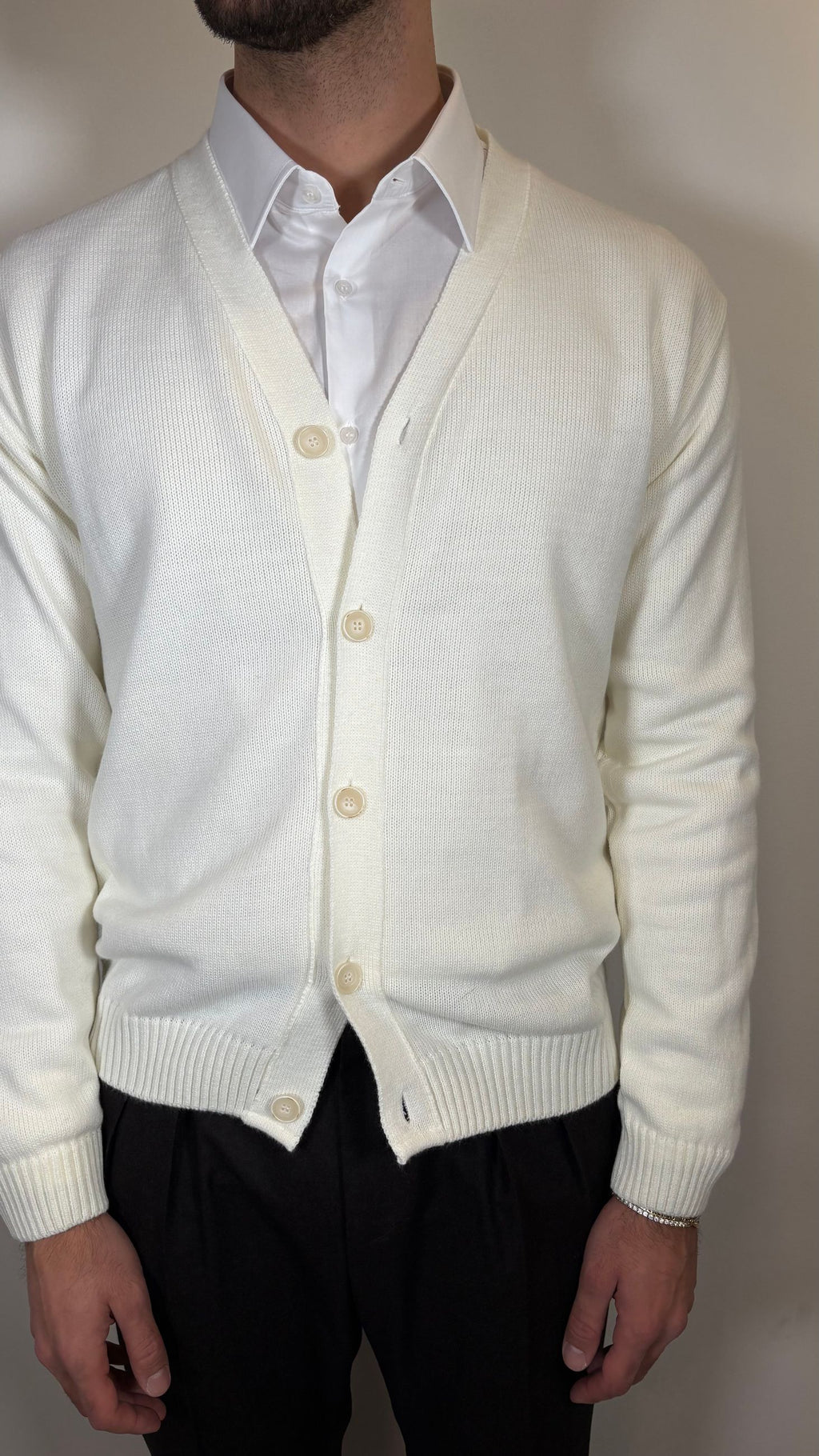 CARDIGAN BIANCO- ALESSANDRO GILLES