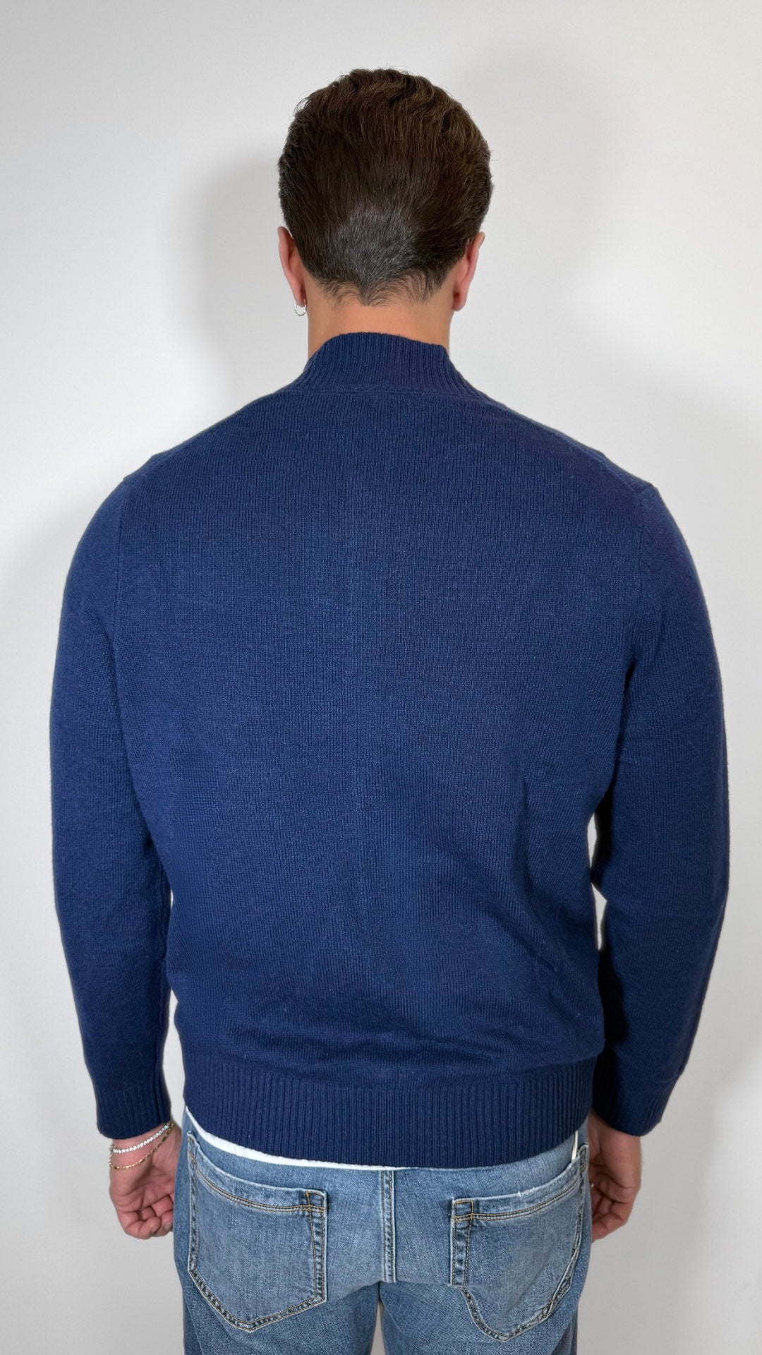 CARDIGAN UOMO COLLO ALTO IN MISTO LANA - ANTONIO FUSARO