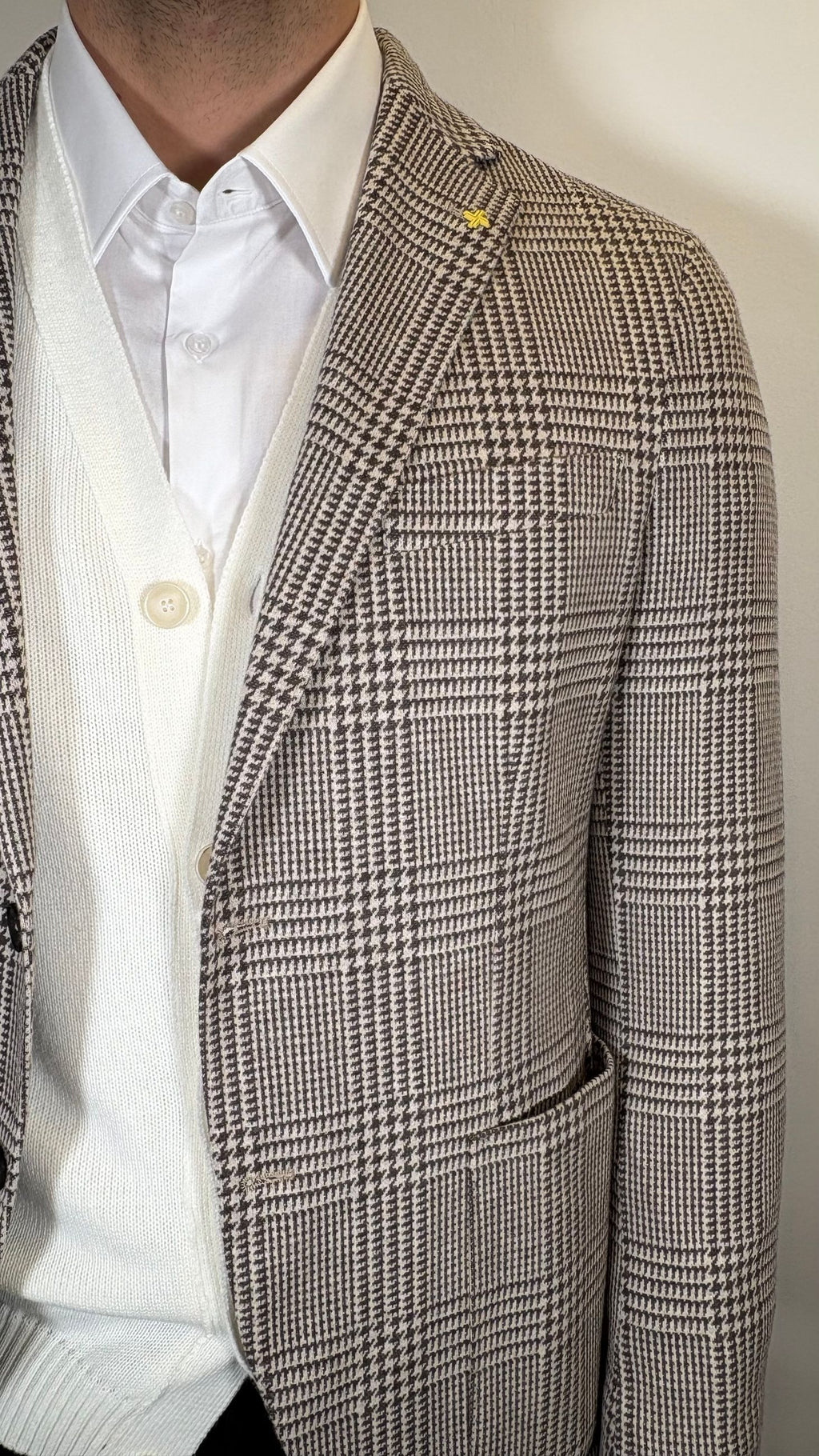 GIACCA IN JERSEY PRINCIPE DI GALLES/ ALESSANDRO GILLES