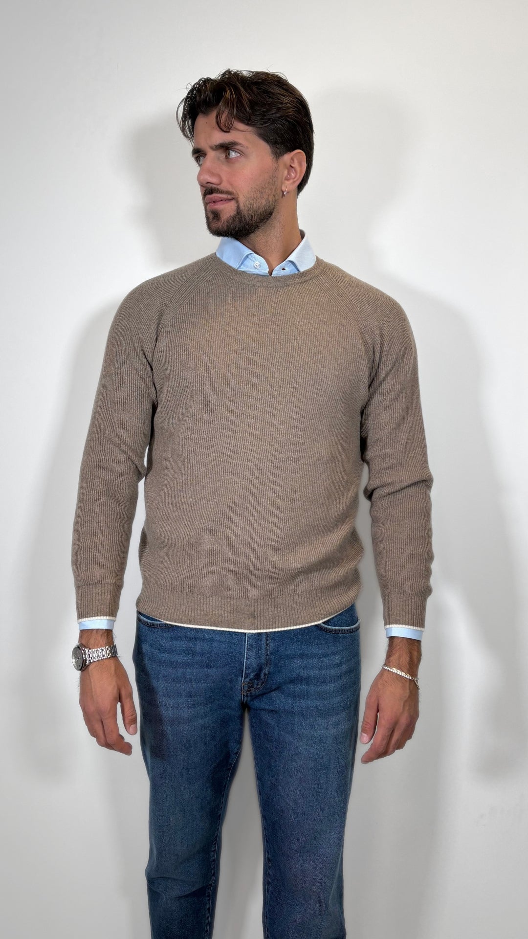 MAGLIA COSTA INGLESE CASHMERE BLAND - ANTONIO FUSARO
