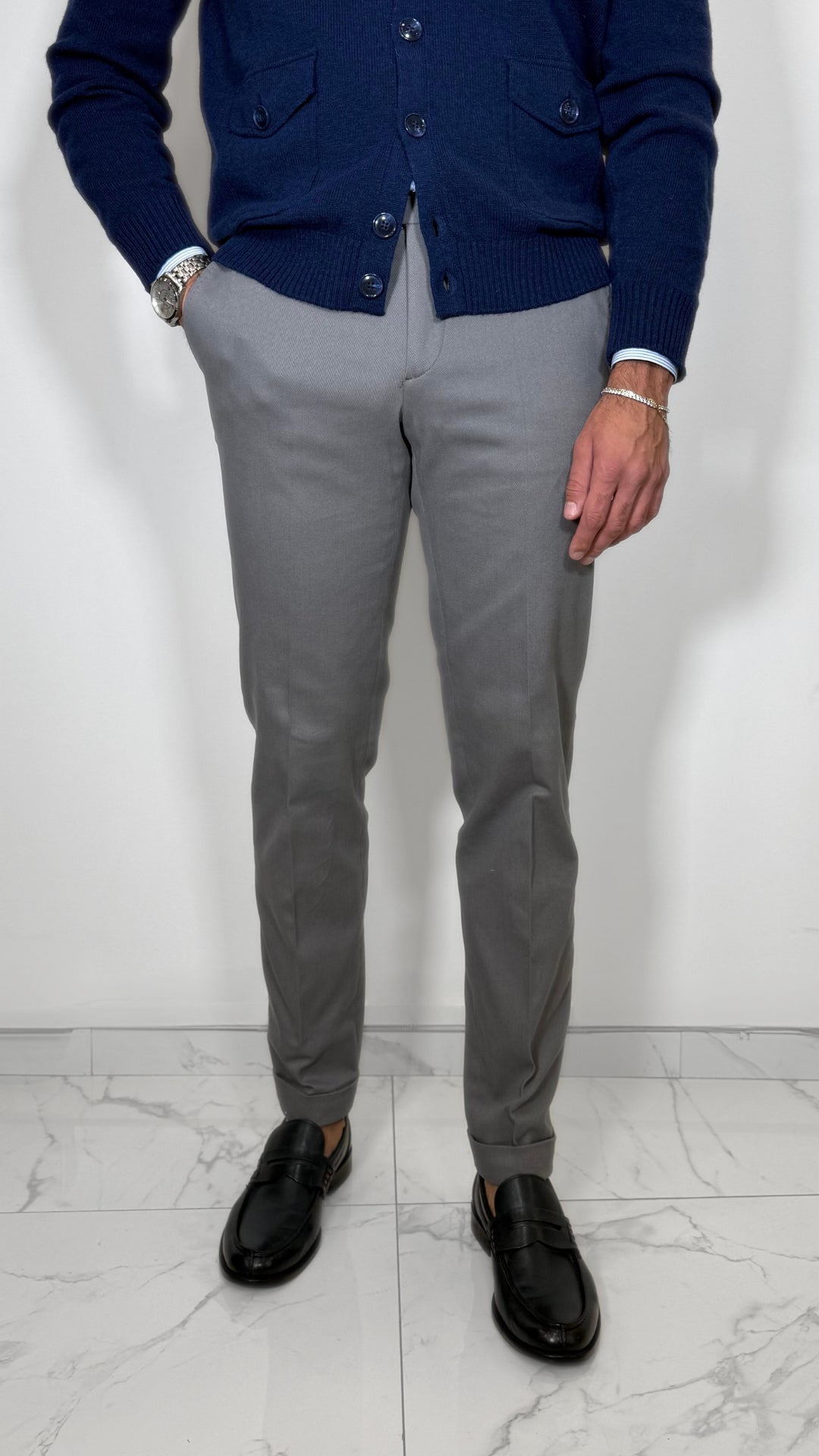 PANTALONE IN TWILL DI COTONE - ANTONIO FUSARO