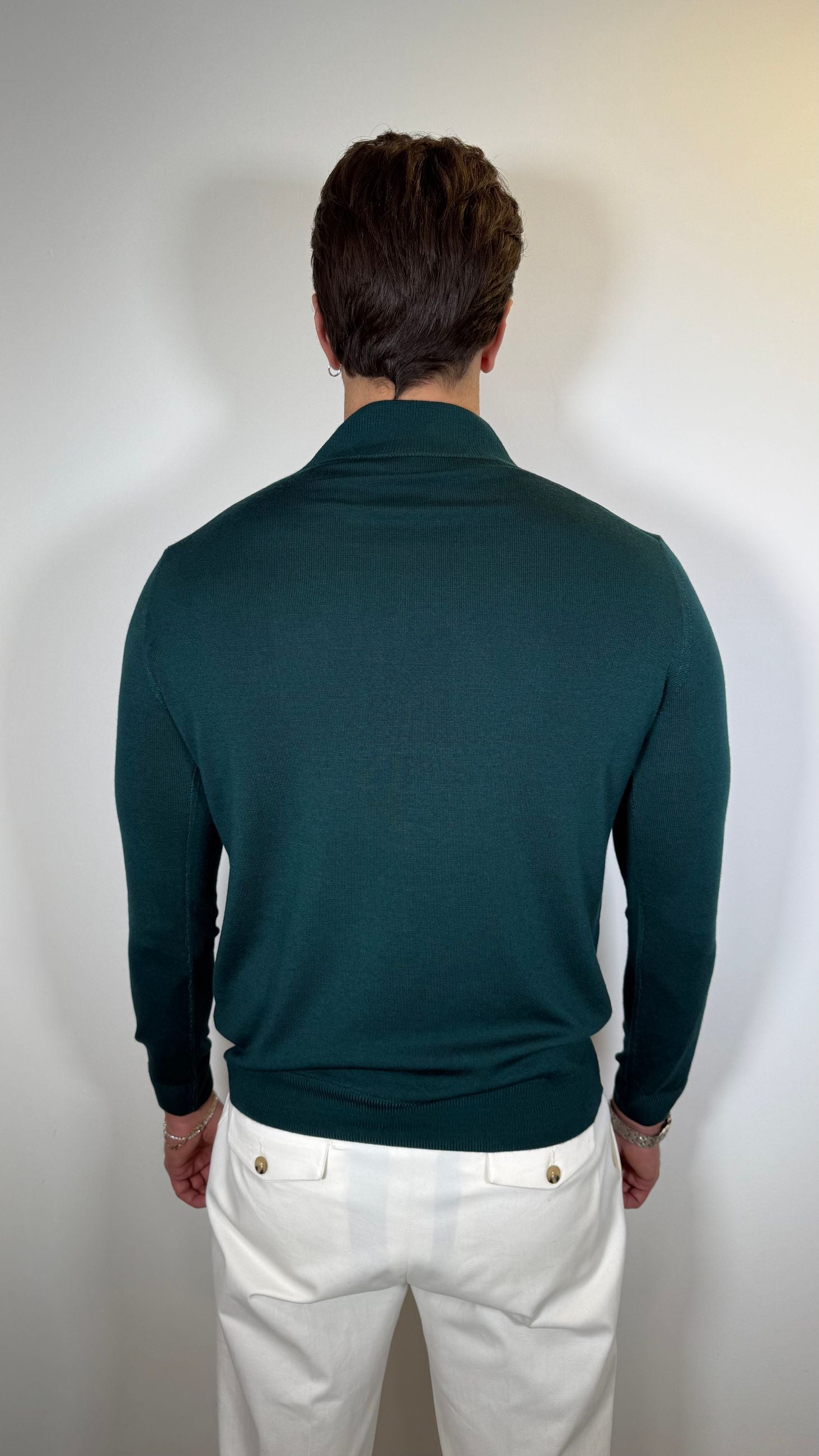 LUPETTO IN PURA LANA - VERDE BOTTIGLIA