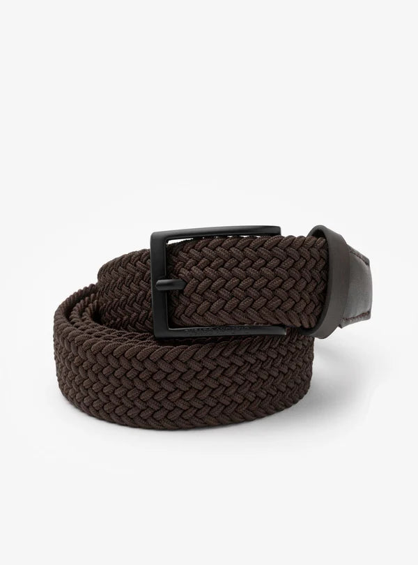 CINTURA INTRECCIATA ELASTICA CON DETTAGLIO IN PELLE - ANTONIO FUSARO
