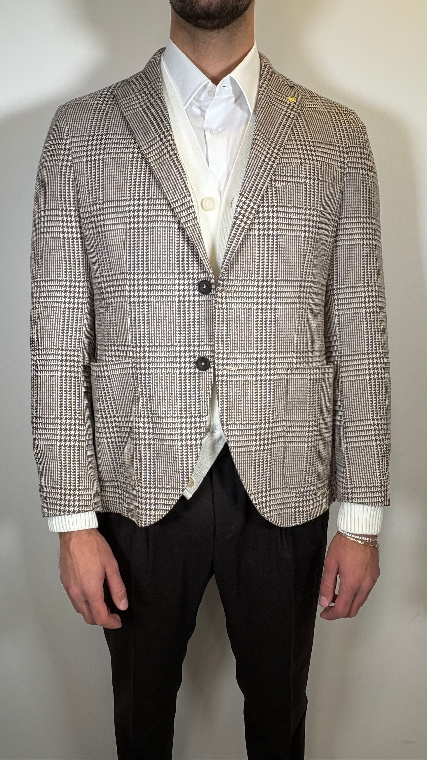 GIACCA IN JERSEY PRINCIPE DI GALLES/ ALESSANDRO GILLES