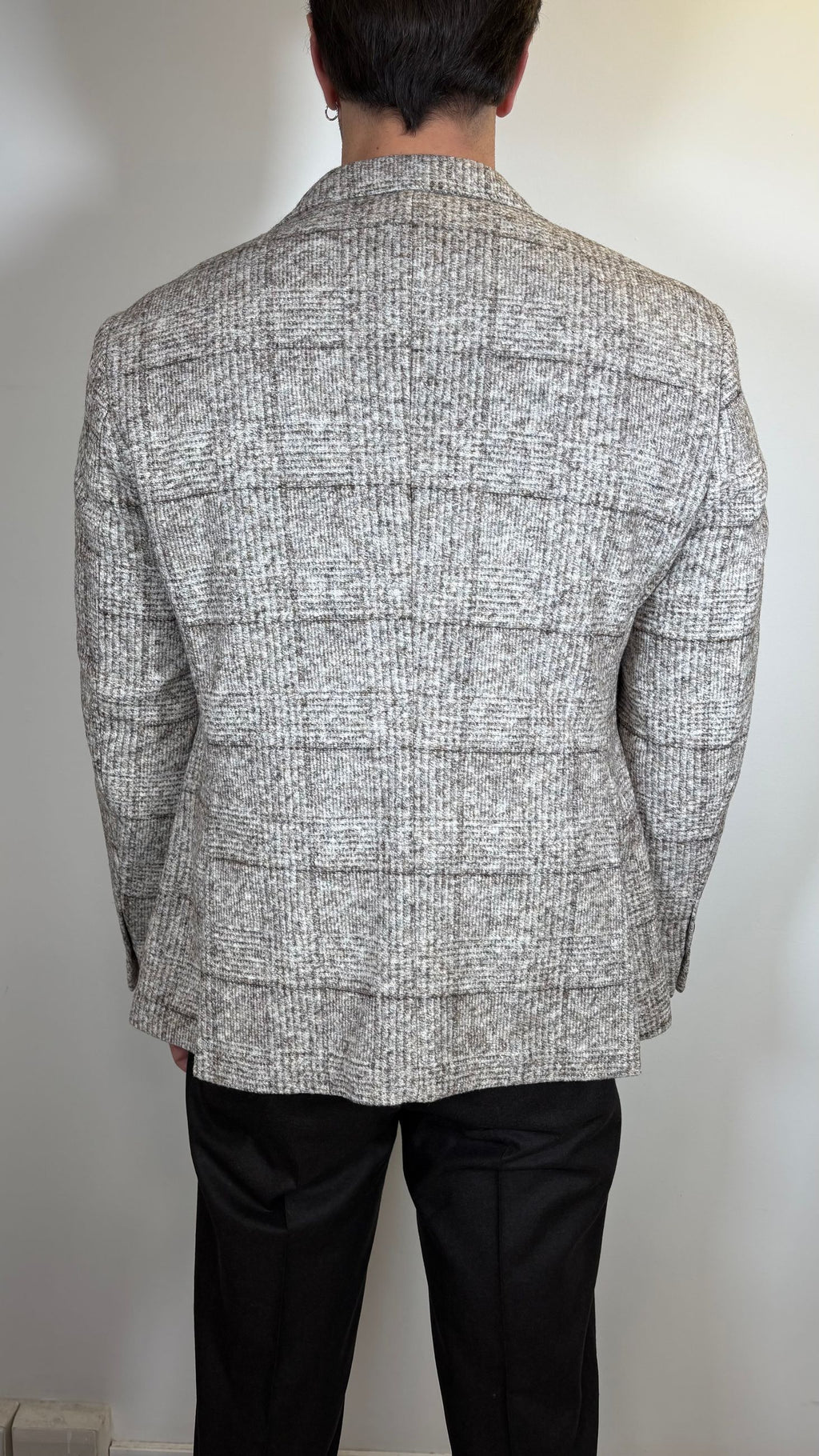 GIACCA IN LANA CHECK MARRONE - ALESSANDRO GILLES