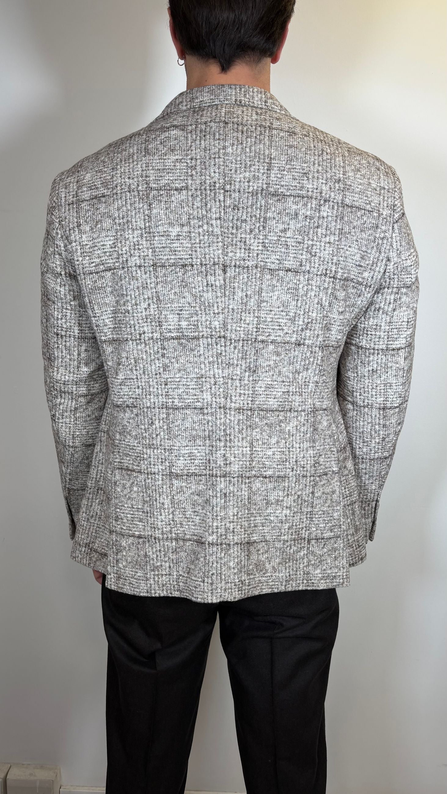 GIACCA IN LANA CHECK MARRONE - ALESSANDRO GILLES