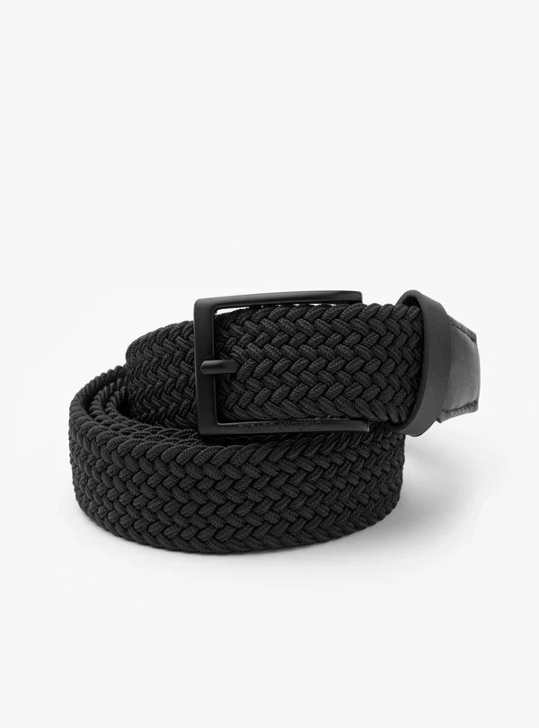 CINTURA INTRECCIATA ELASTICA CON DETTAGLIO IN PELLE - ANTONIO FUSARO