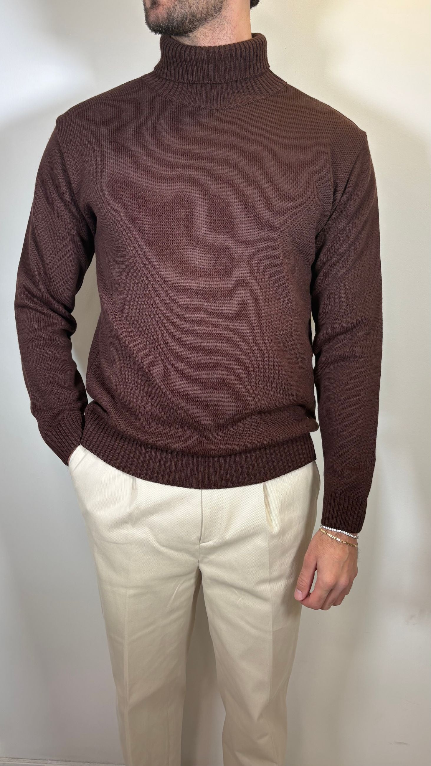 DOLCEVITA IN LANA MARRONE- ALESSANDRO GILLES