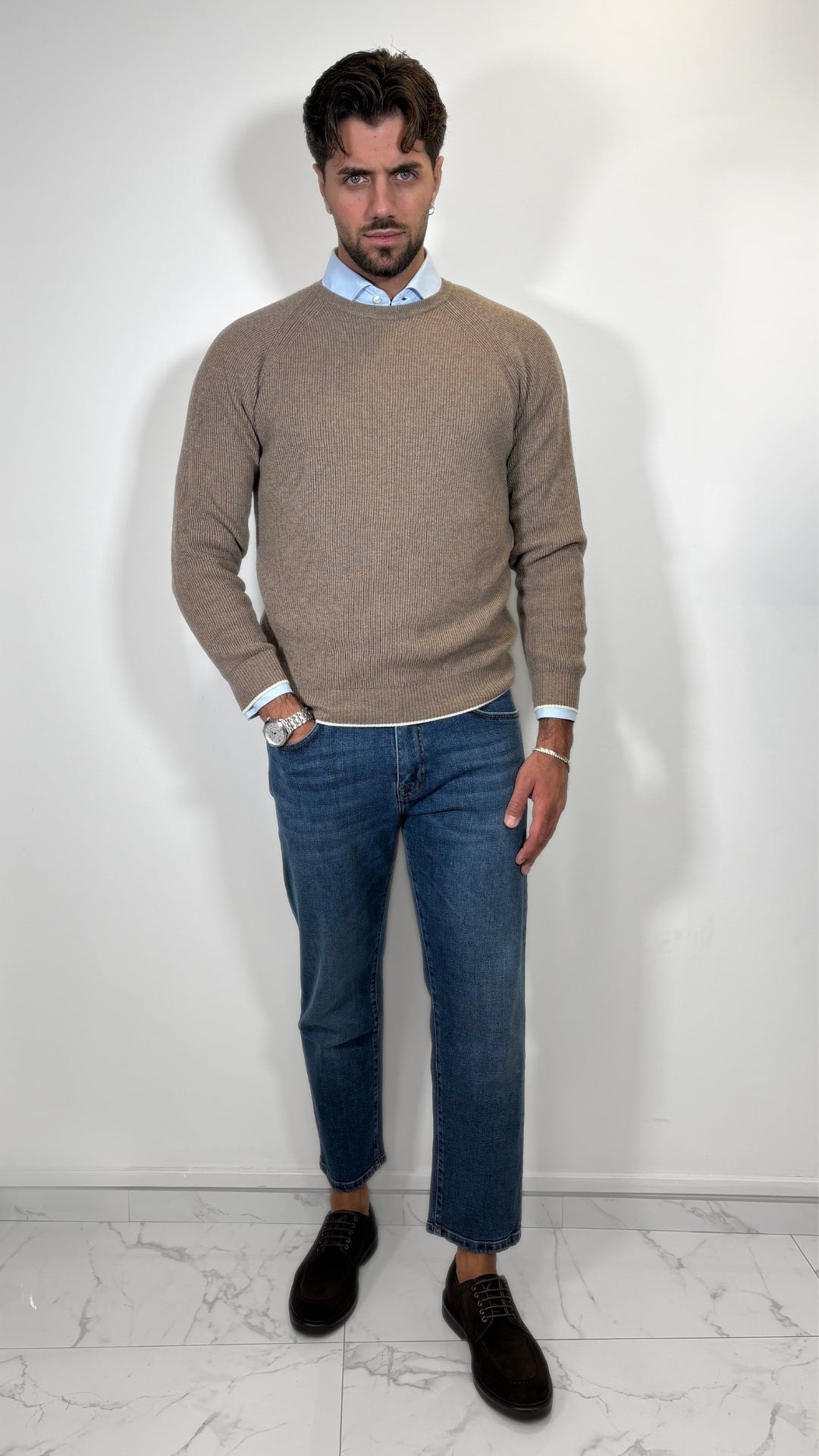 MAGLIA COSTA INGLESE CASHMERE BLAND - ANTONIO FUSARO