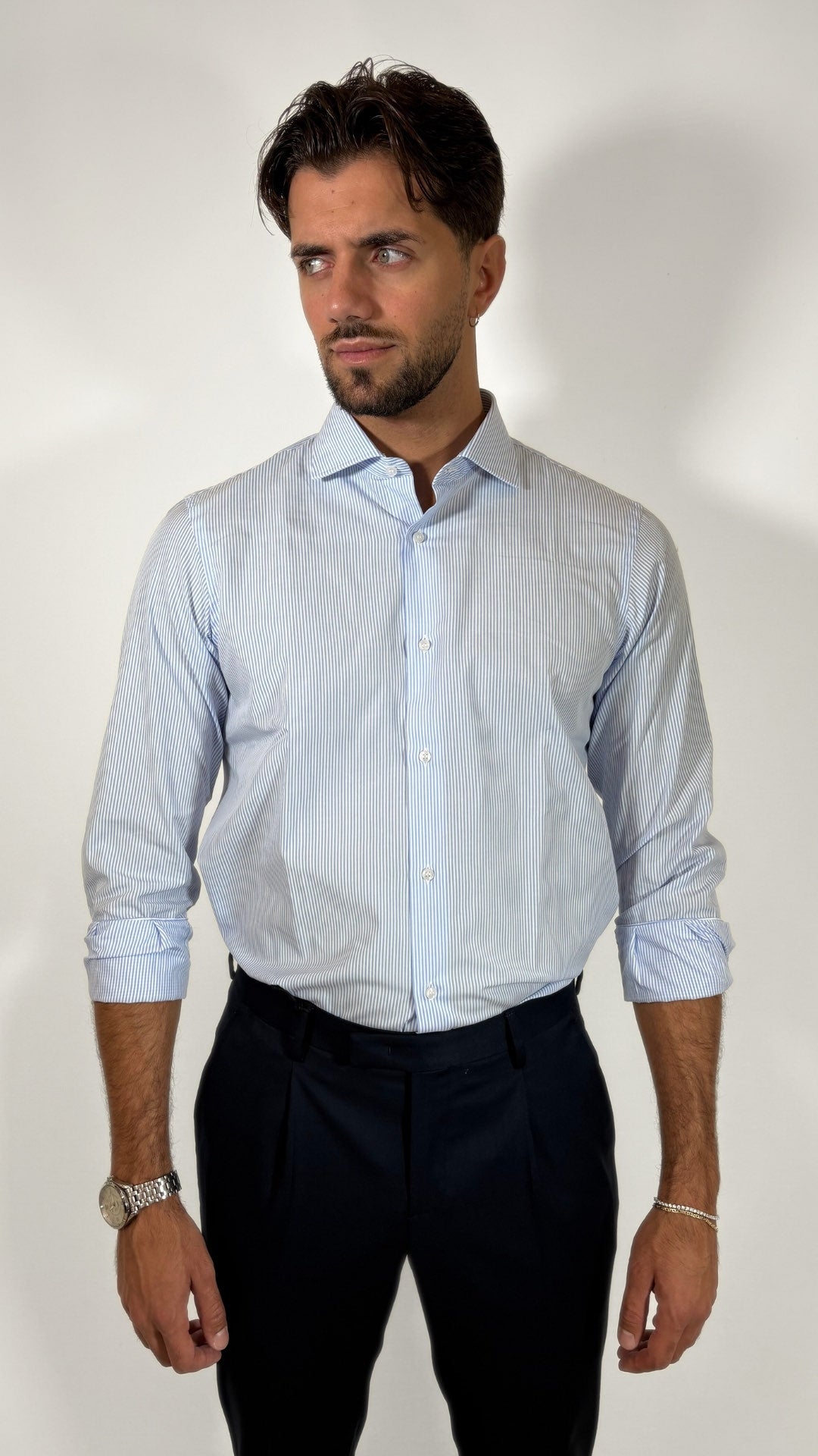 CAMICIA A RIGHE IN COTONE - VIPA