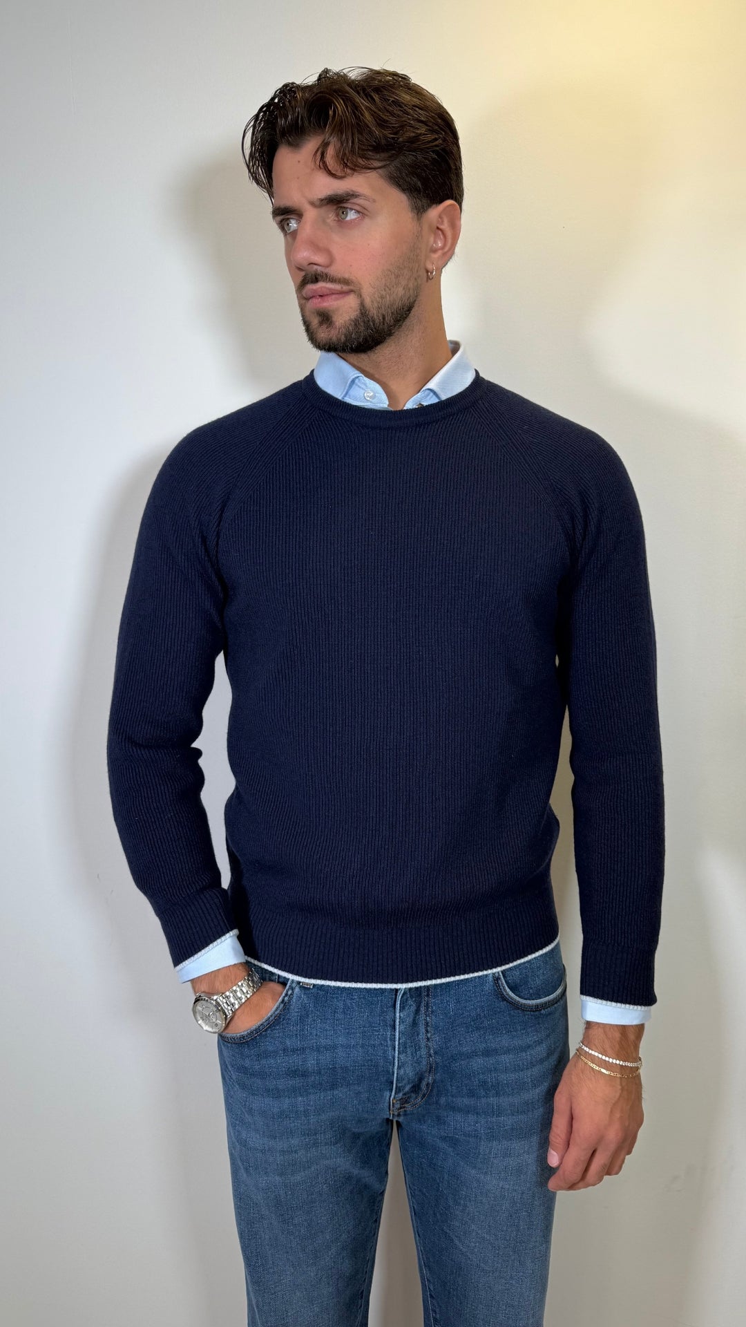 MAGLIA COSTA INGLESE CASHMERE BLAND - ANTONIO FUSARO