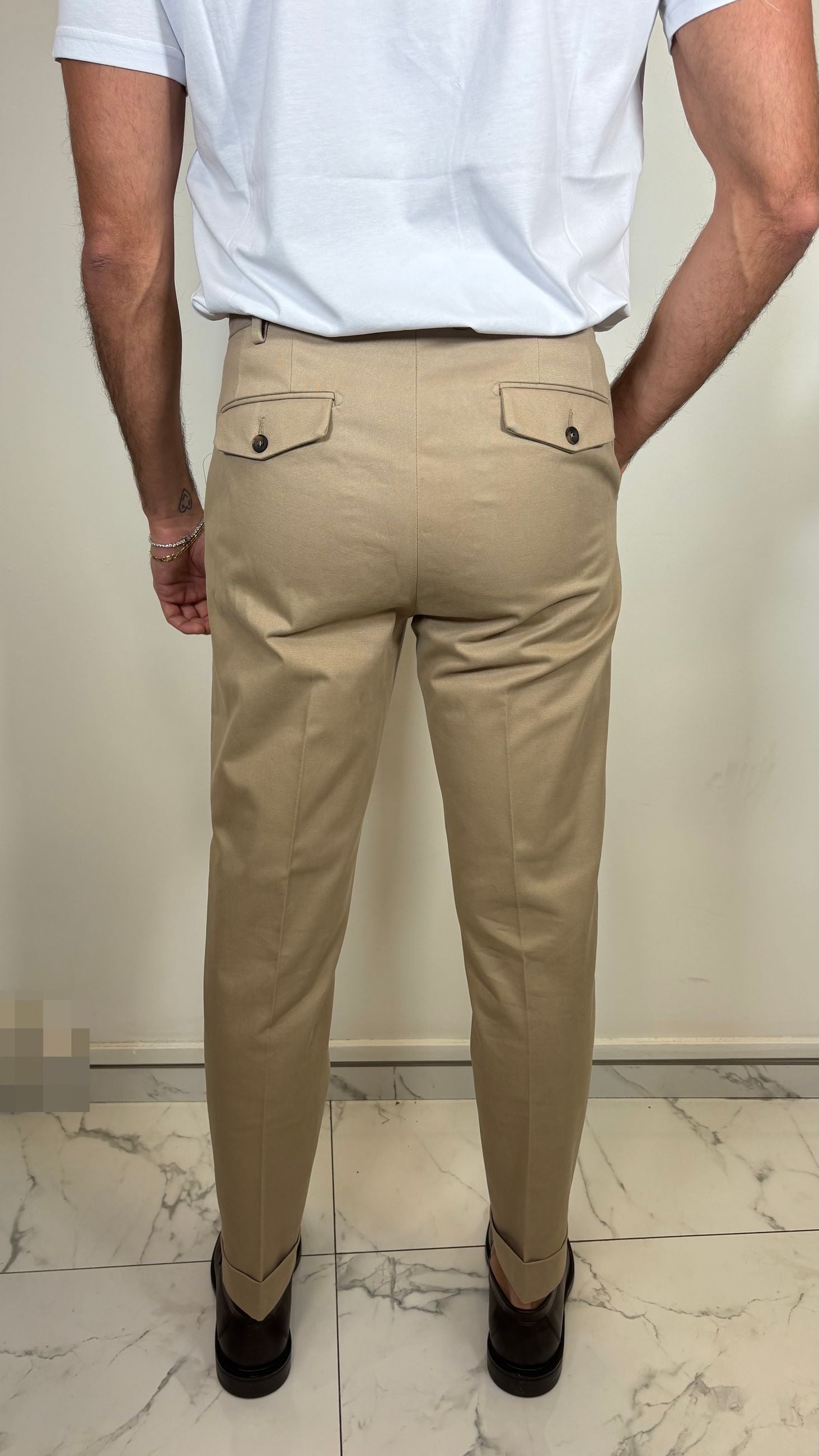 PANTALONE 2 PINCES BEIGE - ALESSANDRO GILLES