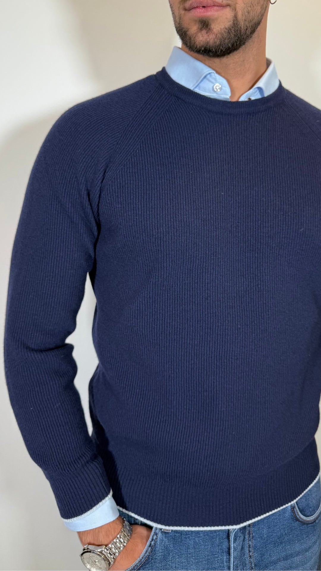 MAGLIA COSTA INGLESE CASHMERE BLAND - ANTONIO FUSARO