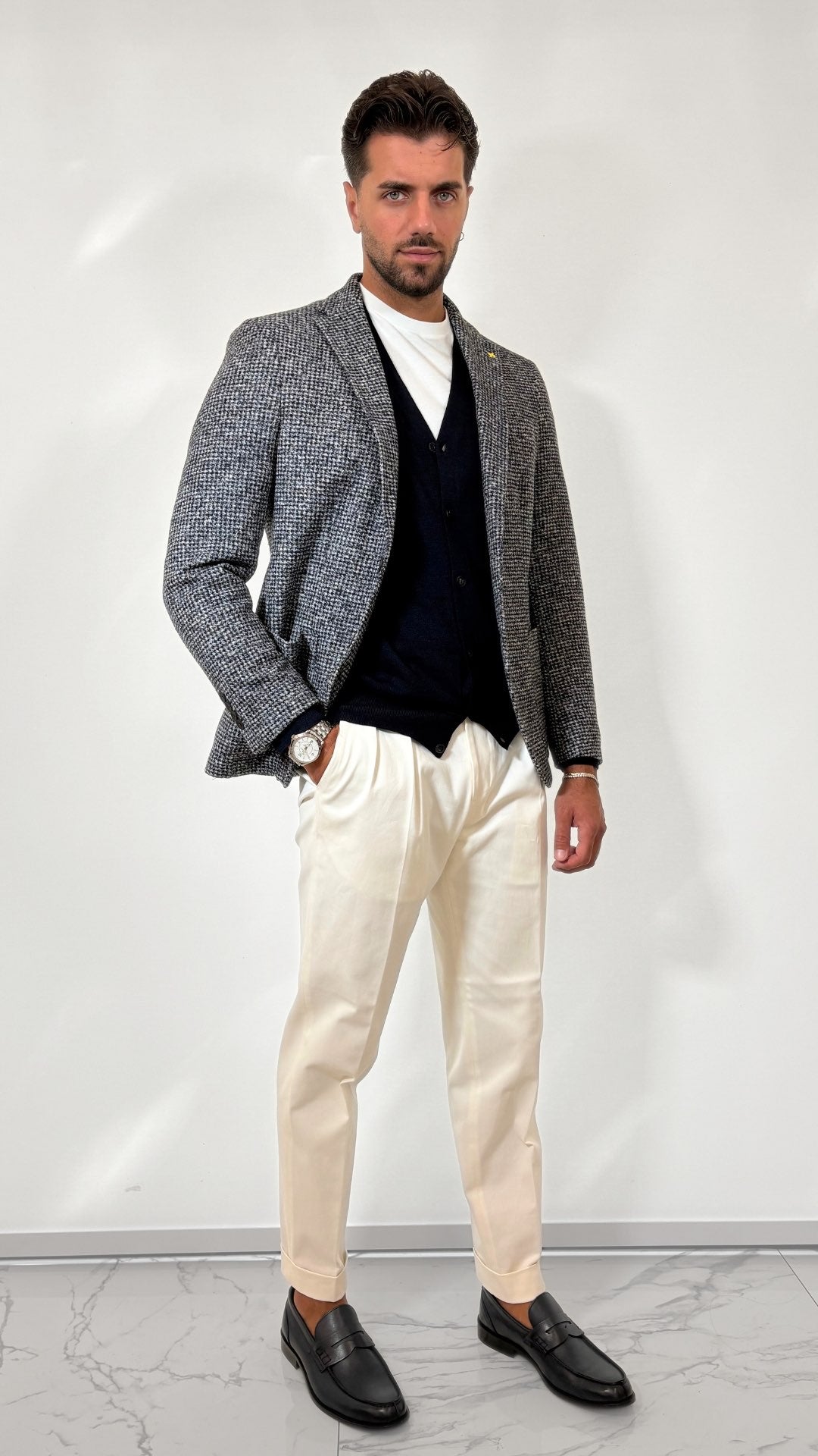 GIACCA IN MISTO LANA MONOPETTO / ALESSANDRO GILLES