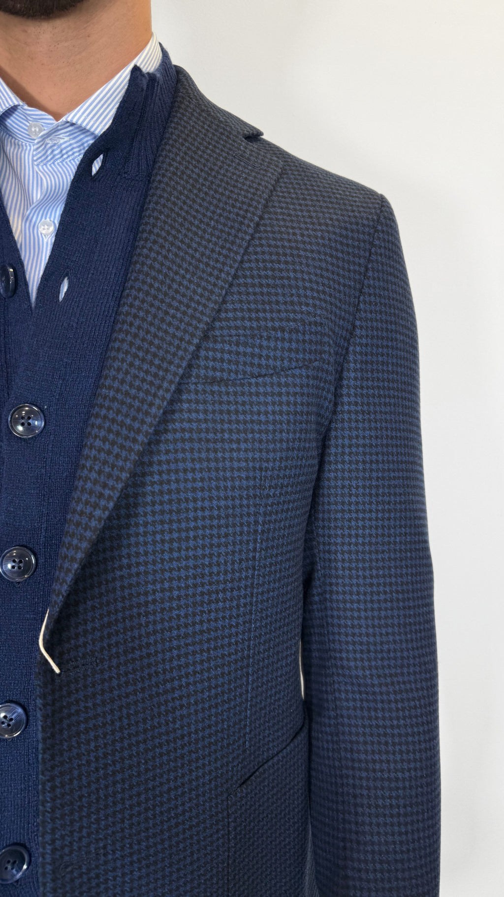 GIACCA IN LANA PIE DE POUL - ANTONIO FUSARO