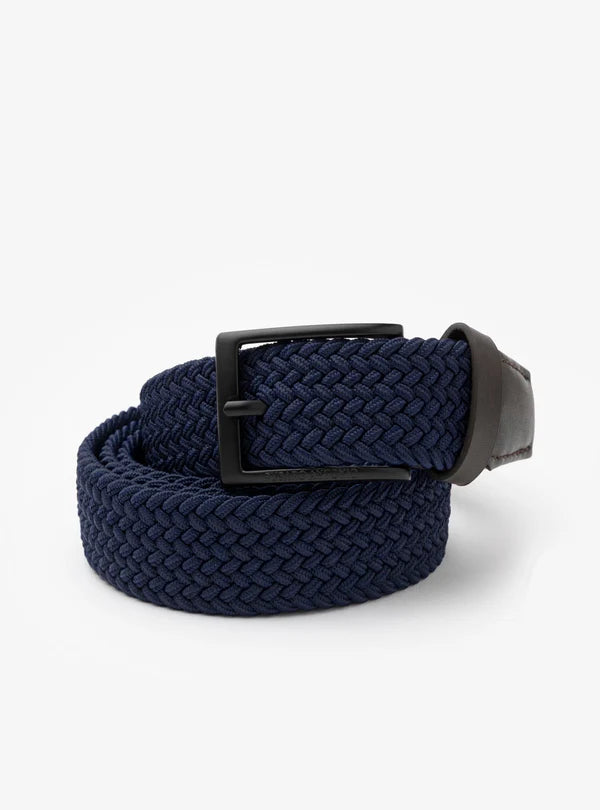 CINTURA INTRECCIATA ELASTICA CON DETTAGLIO IN PELLE - ANTONIO FUSARO