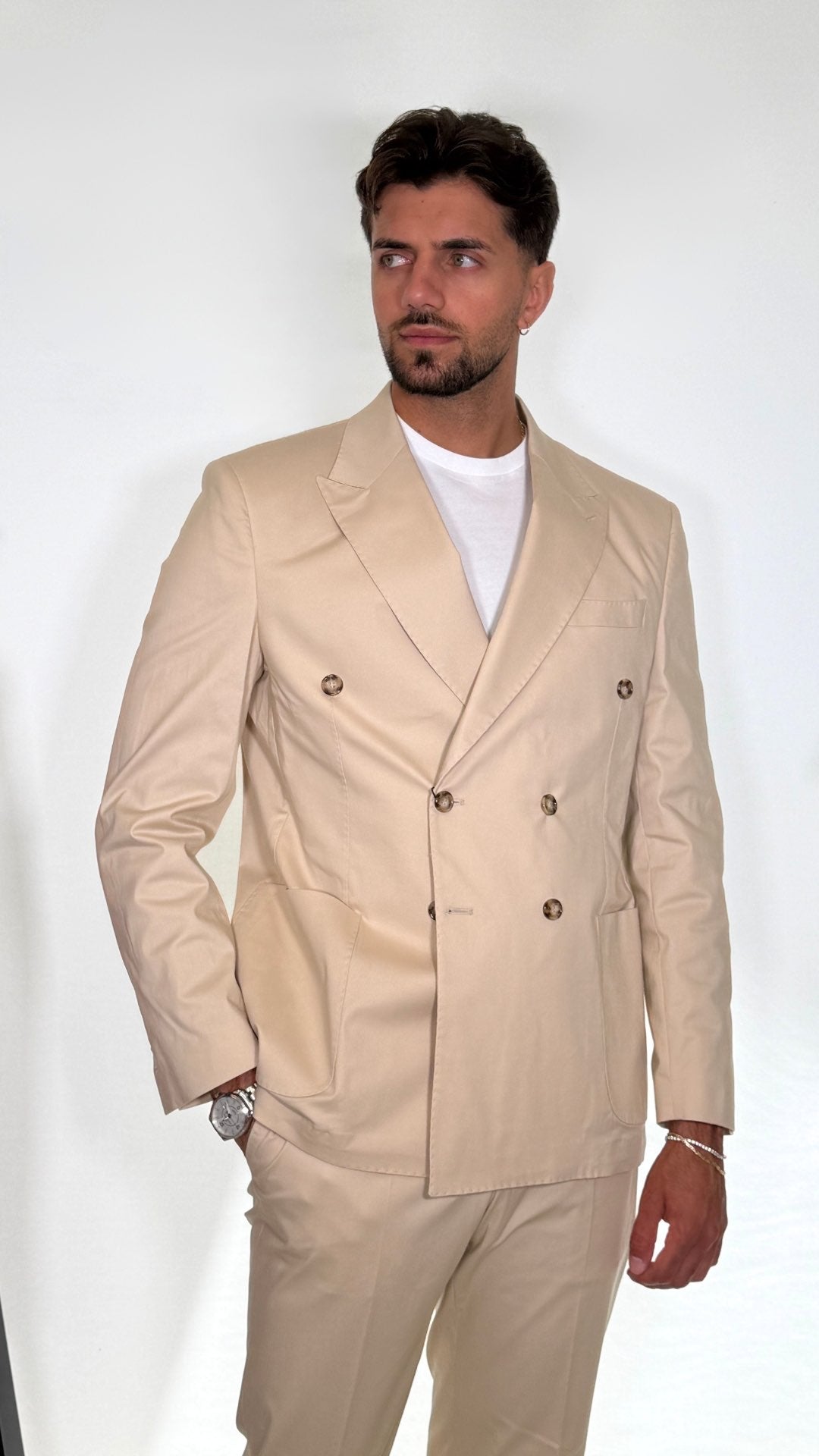 GIACCA DOPPIO PETTO IN COTONE - ANTONIO FUSARO