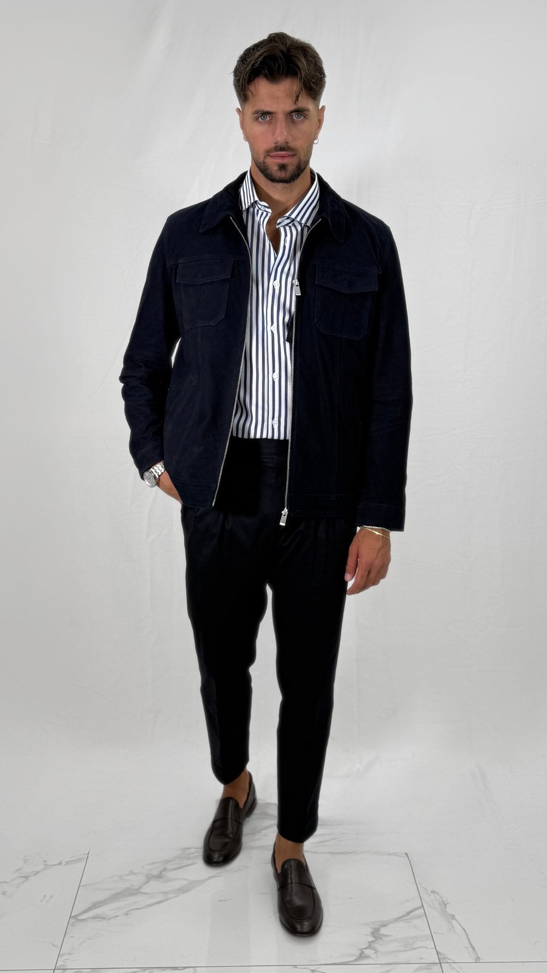 GIUBBINO ZIP CAMOSCIO - ANTONIO FUSARO