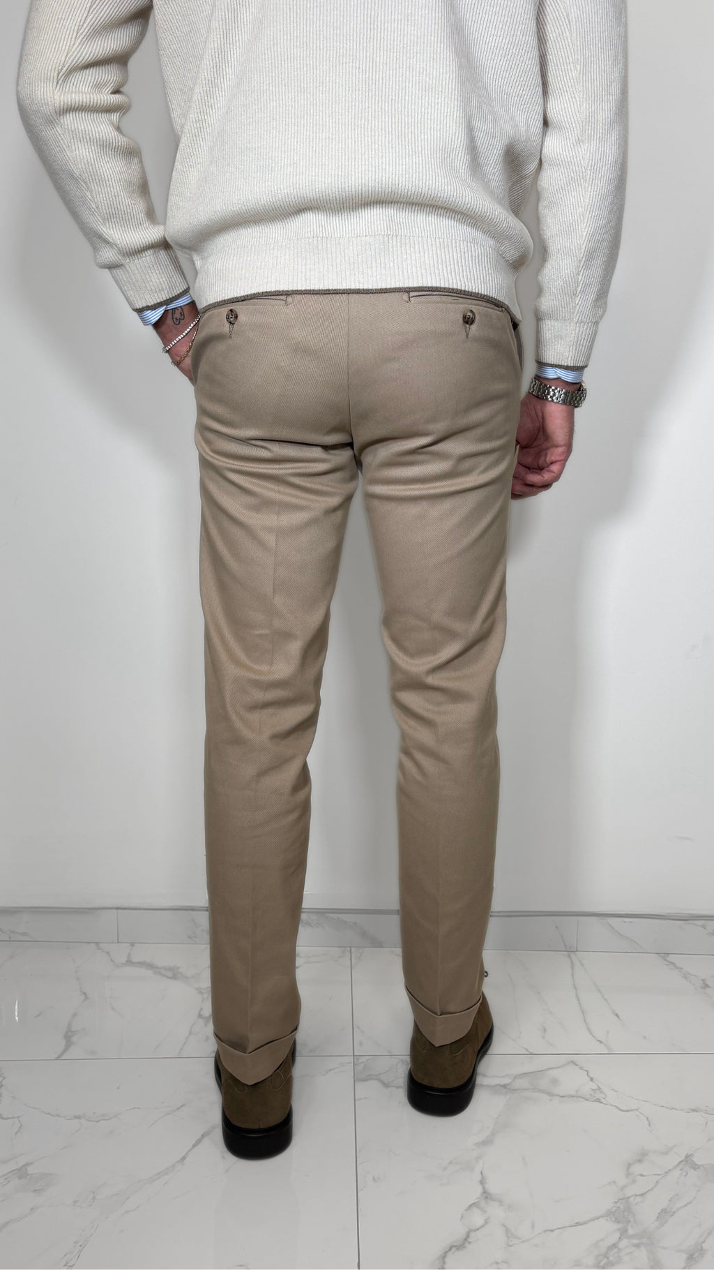 PANTALONE IN TWILL DI COTONE - ANTONIO FUSARO