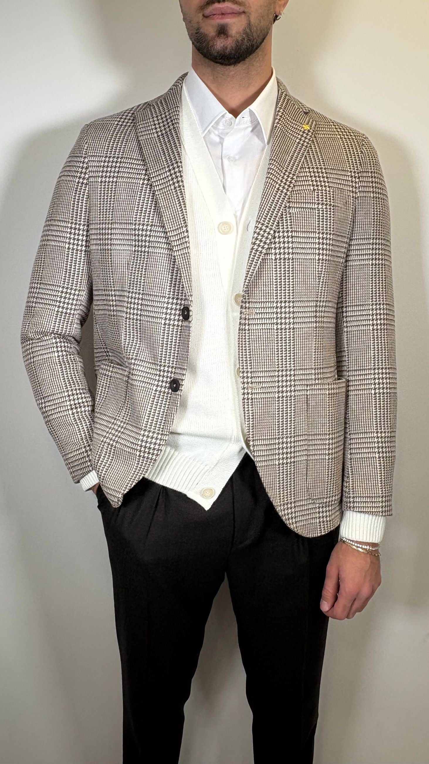 GIACCA IN JERSEY PRINCIPE DI GALLES/ ALESSANDRO GILLES