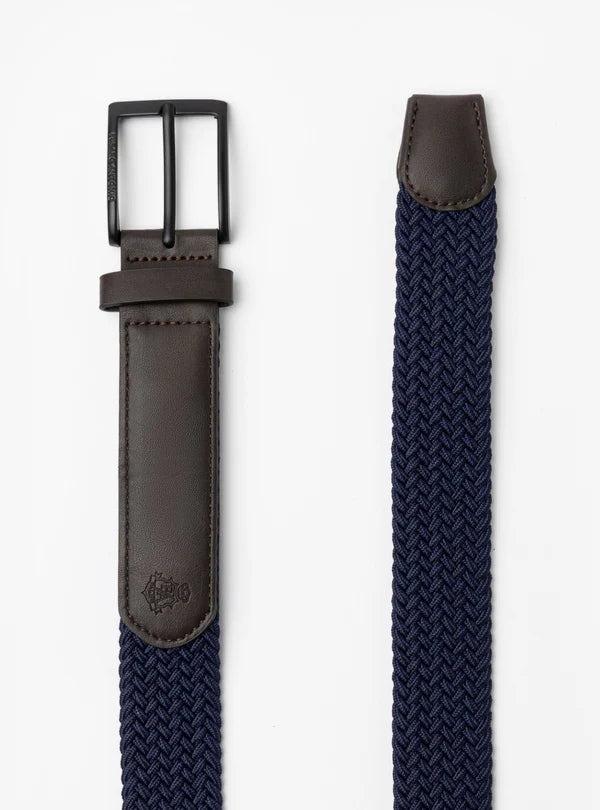 CINTURA INTRECCIATA ELASTICA CON DETTAGLIO IN PELLE - ANTONIO FUSARO