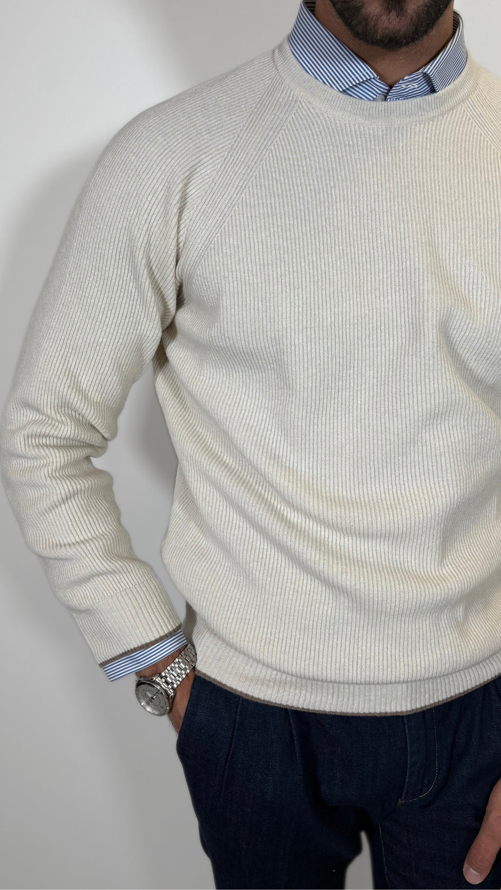 MAGLIA COSTA INGLESE CASHMERE BLAND - ANTONIO FUSARO