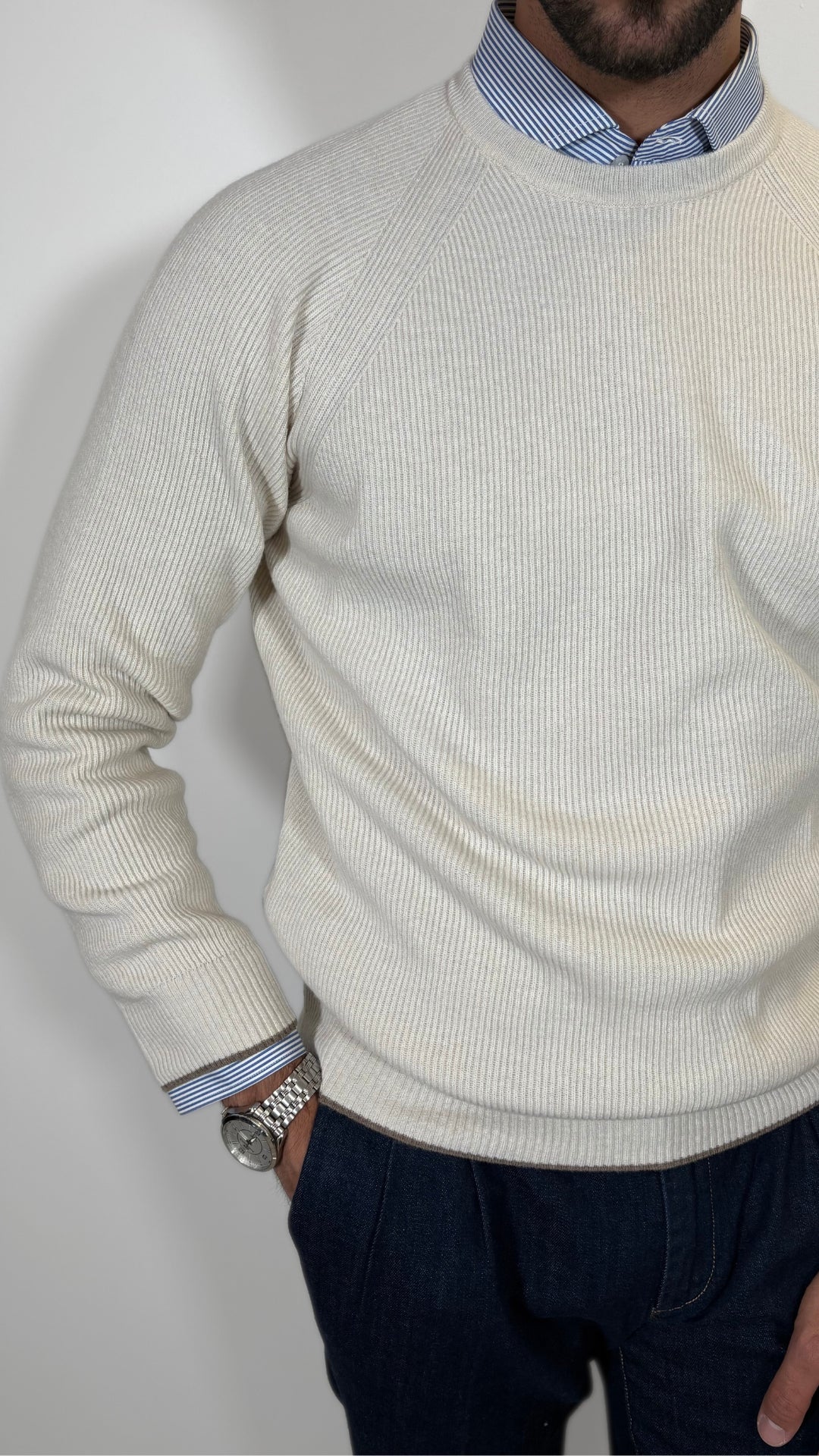 MAGLIA COSTA INGLESE CASHMERE BLAND - ANTONIO FUSARO