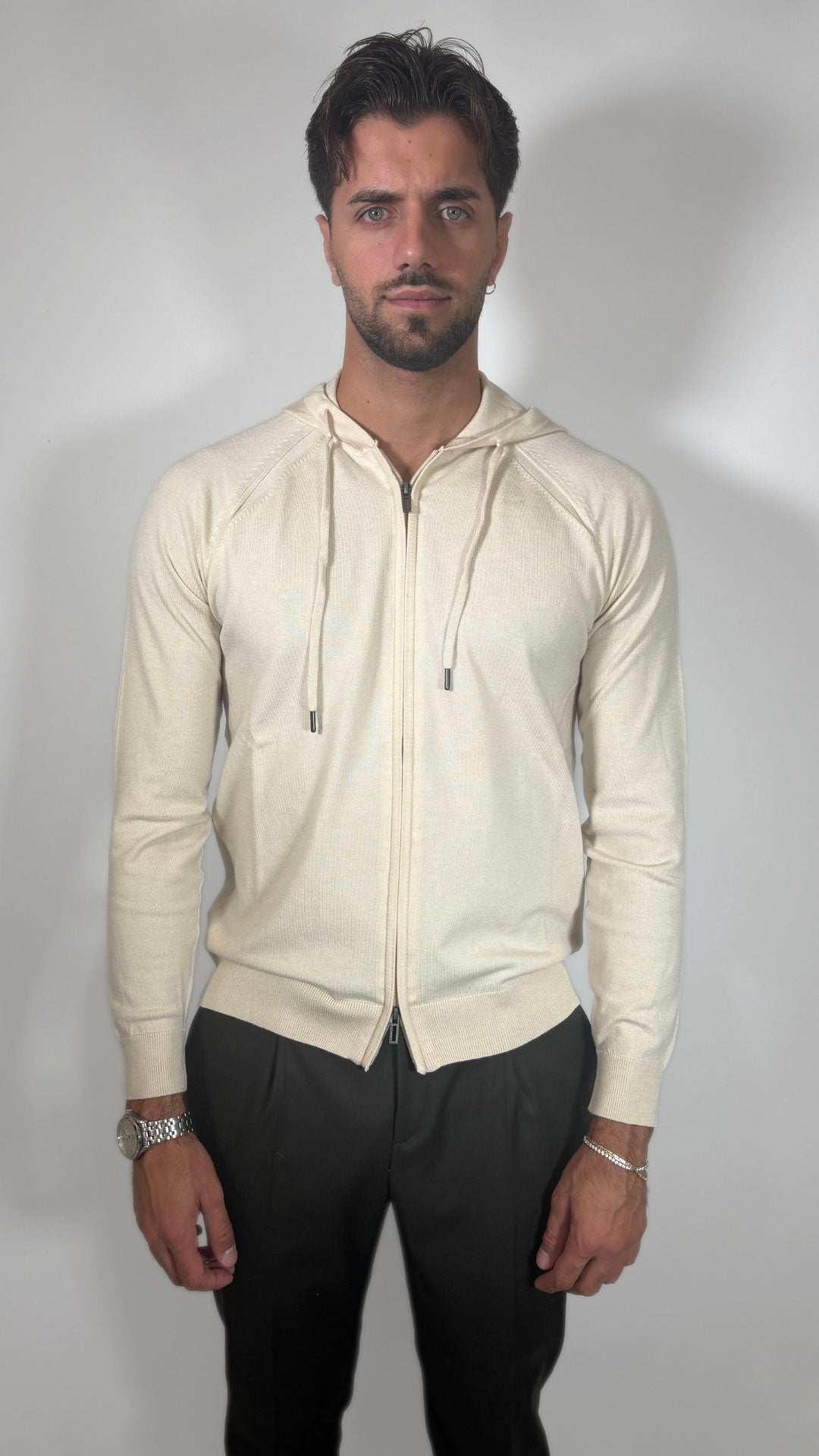 FELPA CON CAPPUCCIO IN MAGLIA - OUT/FIT