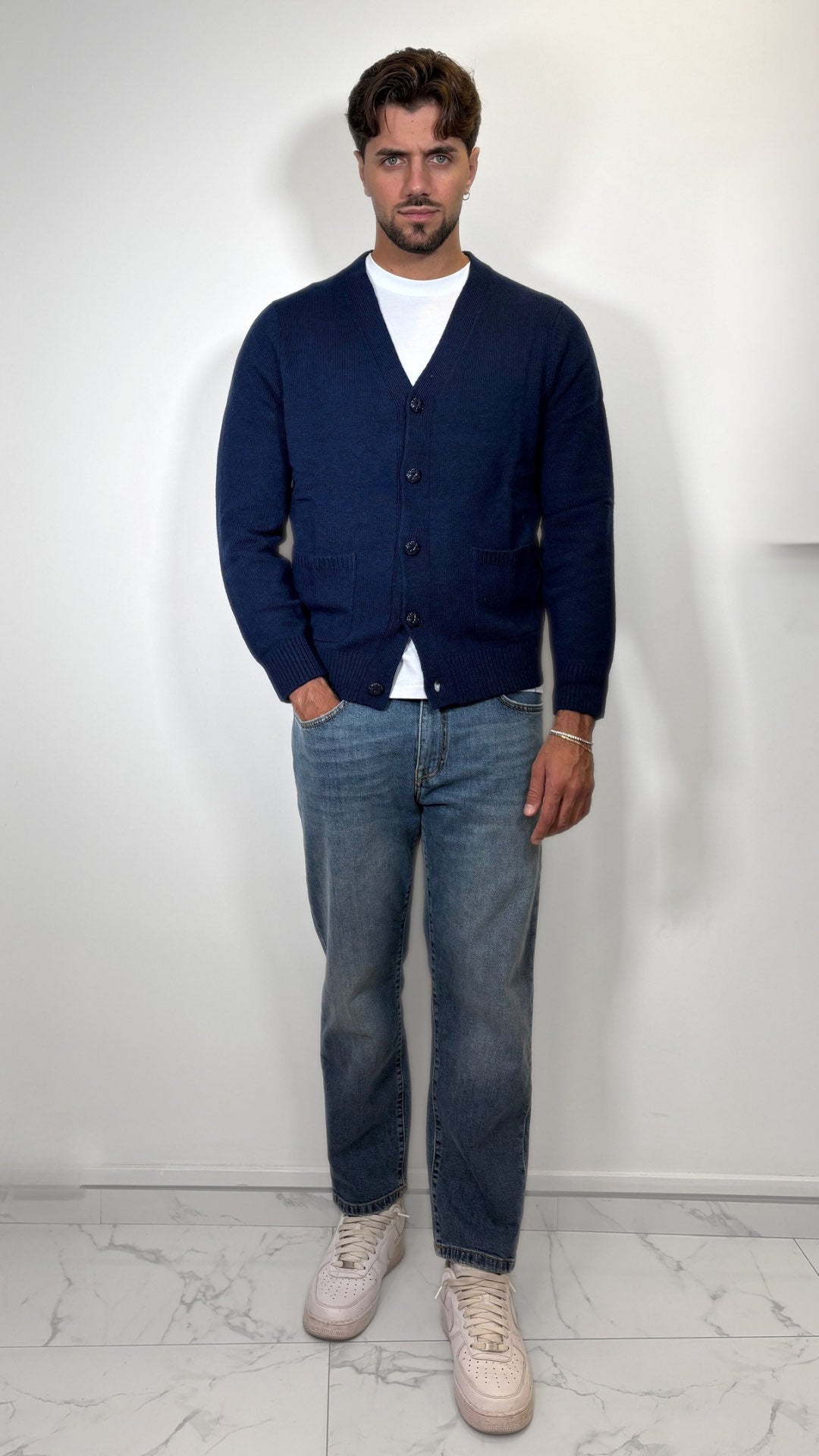 CARDIGAN UOMO IN MISTO LANA CON BOTTONI - ANTONIO FUSARO
