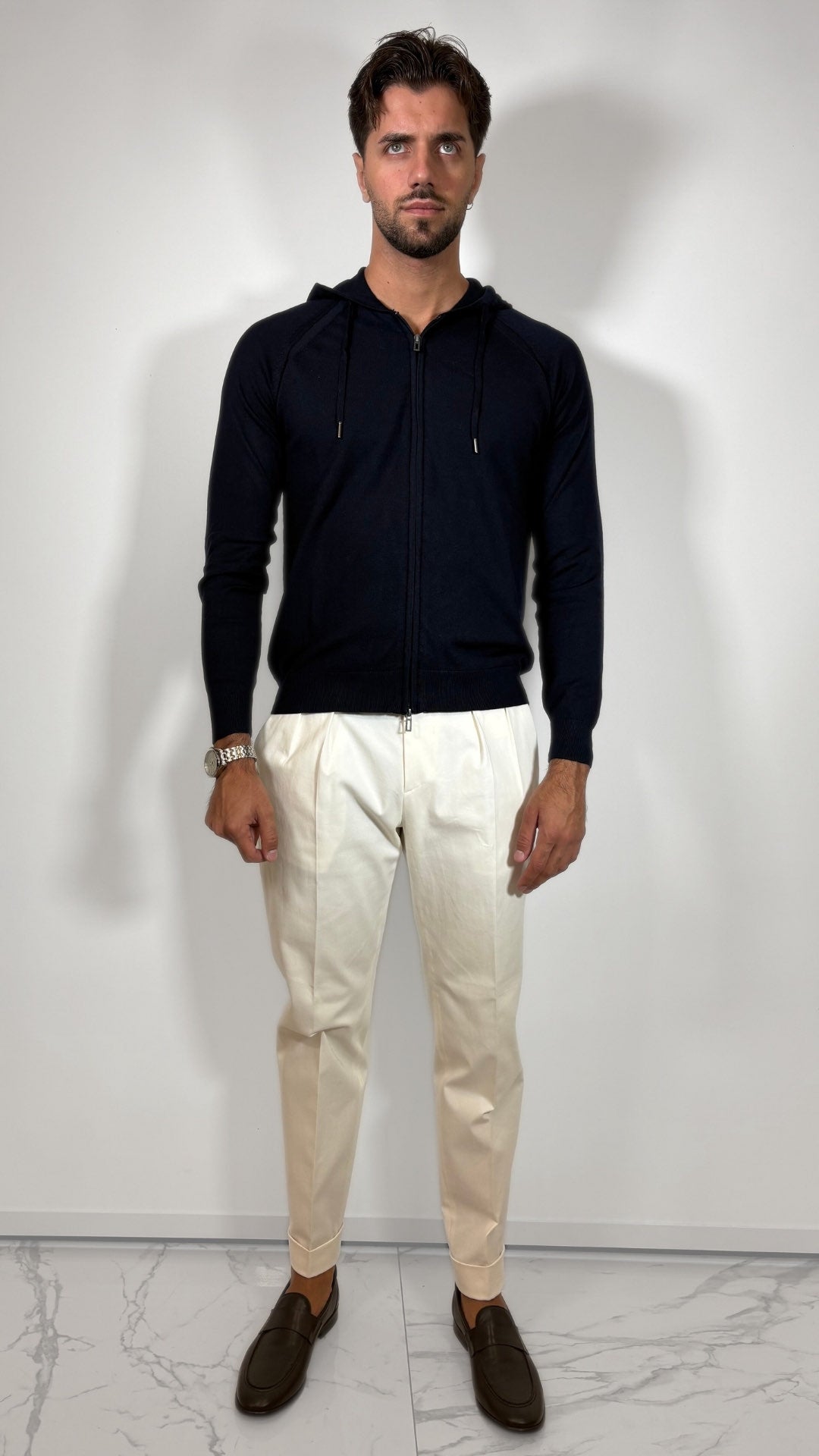 FELPA CON CAPPUCCIO IN MAGLIA - OUT/FIT