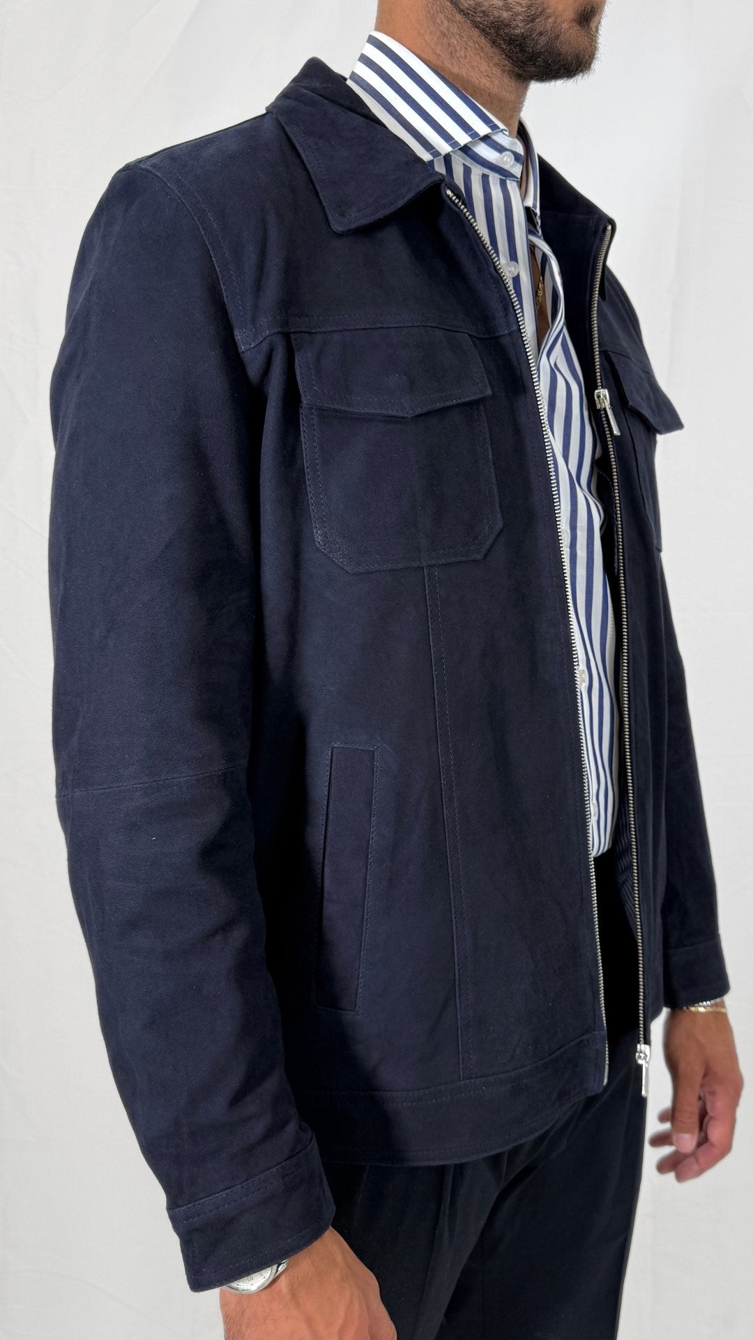 GIUBBINO ZIP CAMOSCIO - ANTONIO FUSARO