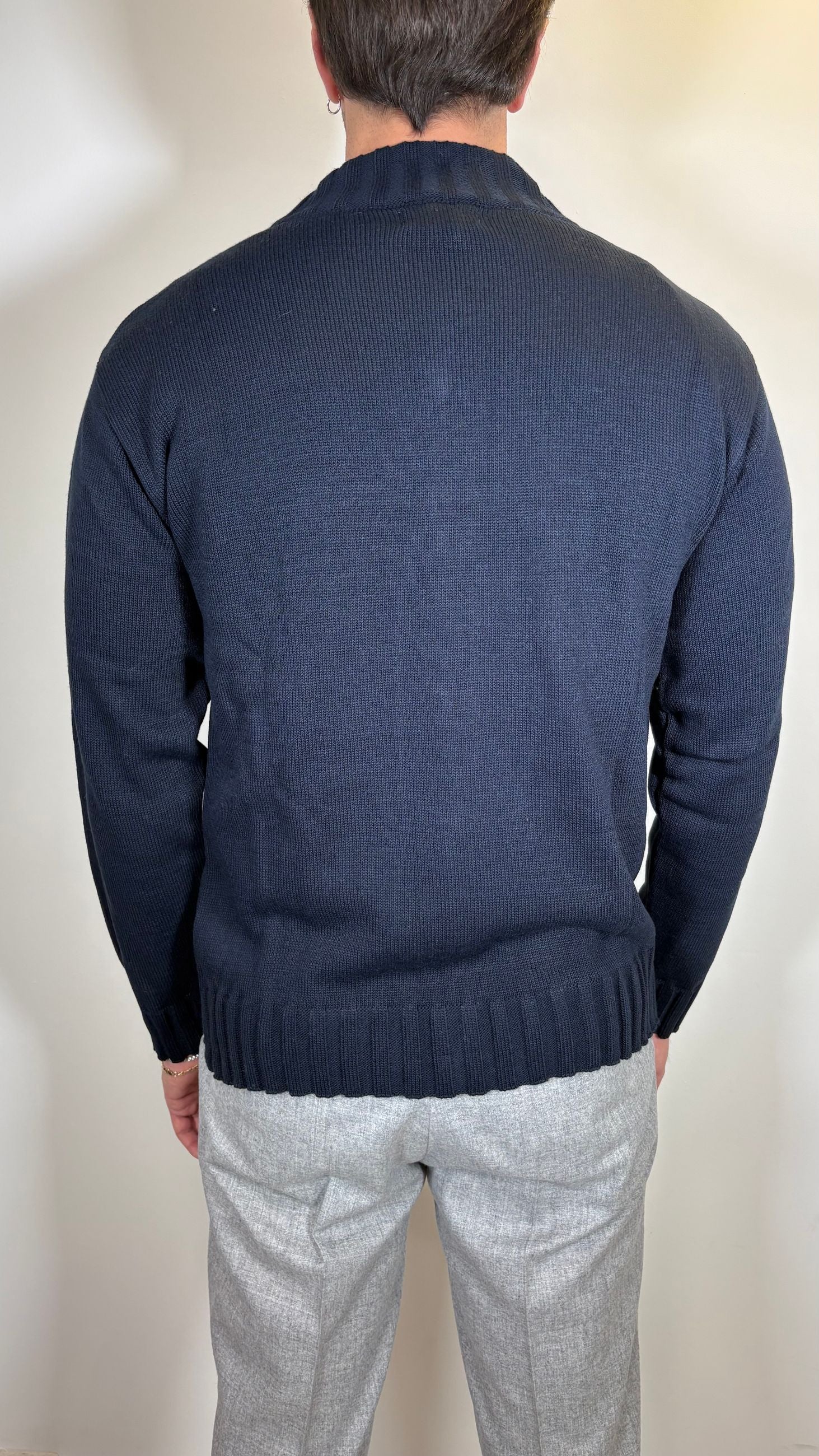 CARDIGAN CON TASCHE FRONTALI BLU - ALESSANDRO GILLES