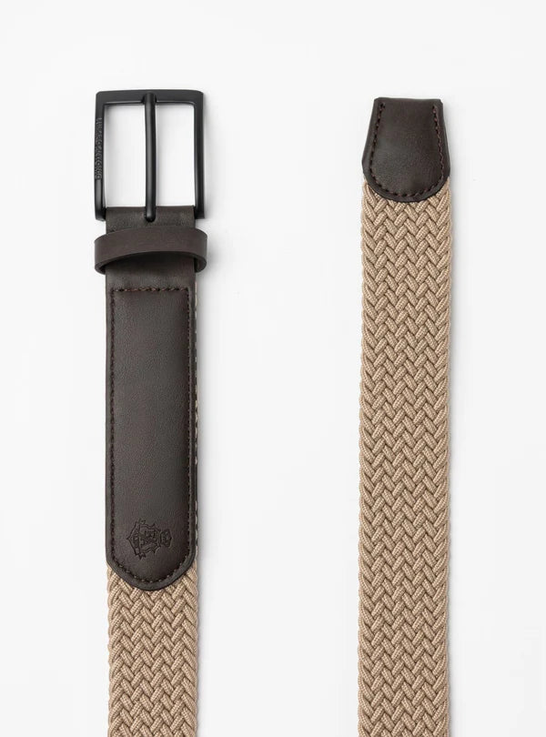 CINTURA INTRECCIATA ELASTICA CON DETTAGLIO IN PELLE - ANTONIO FUSARO